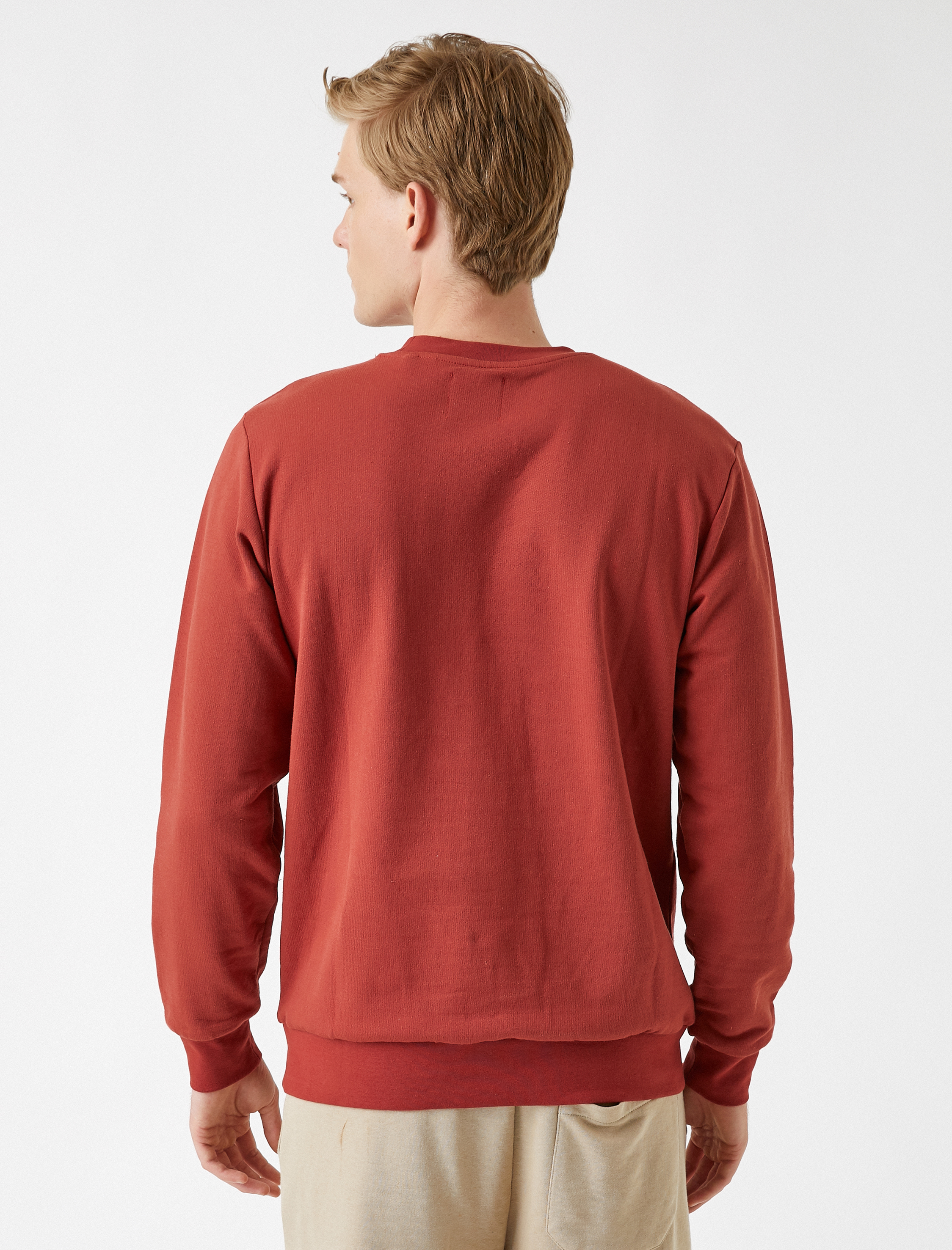   Baskılı Sweatshirt Bisiklet Yaka