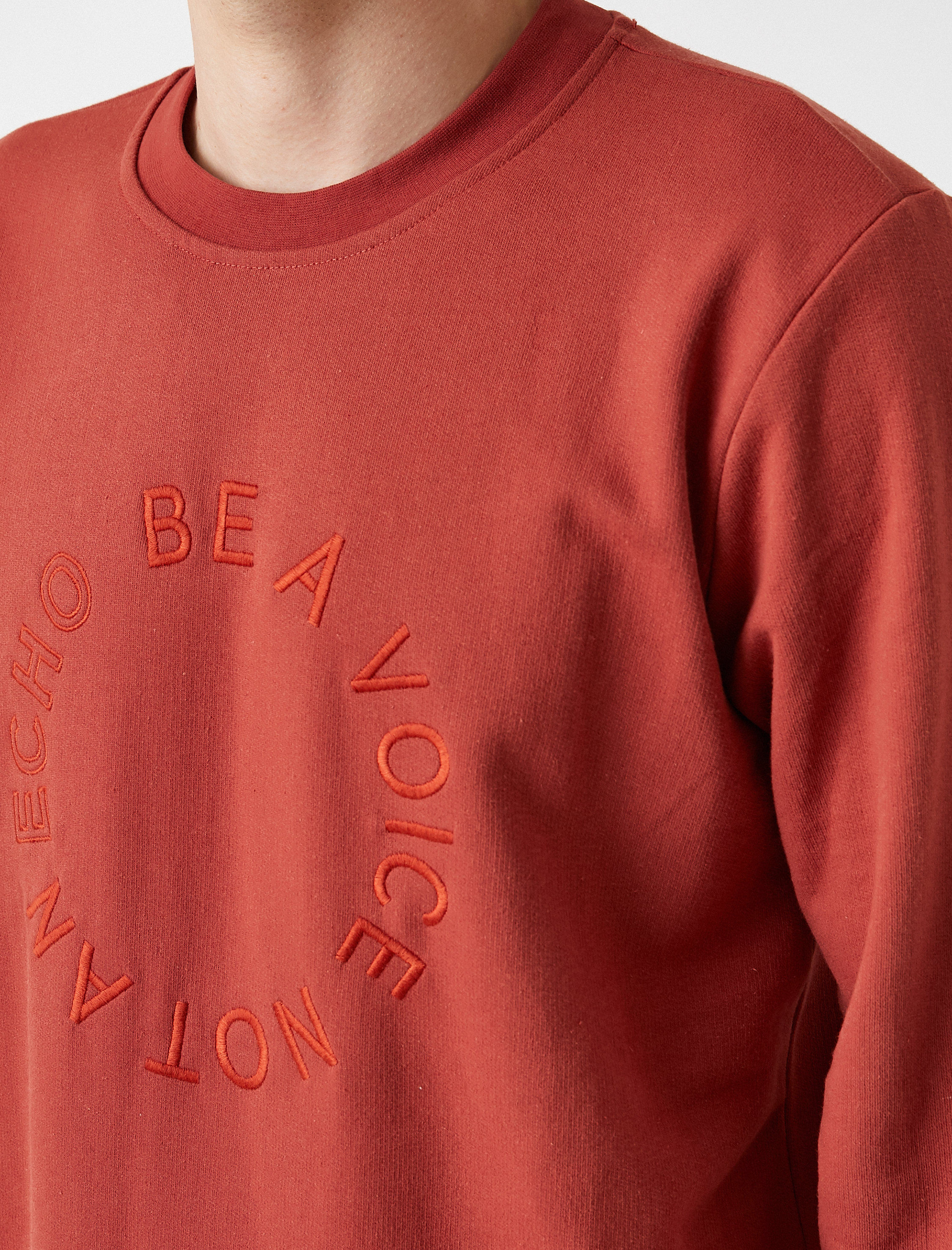   Baskılı Sweatshirt Bisiklet Yaka