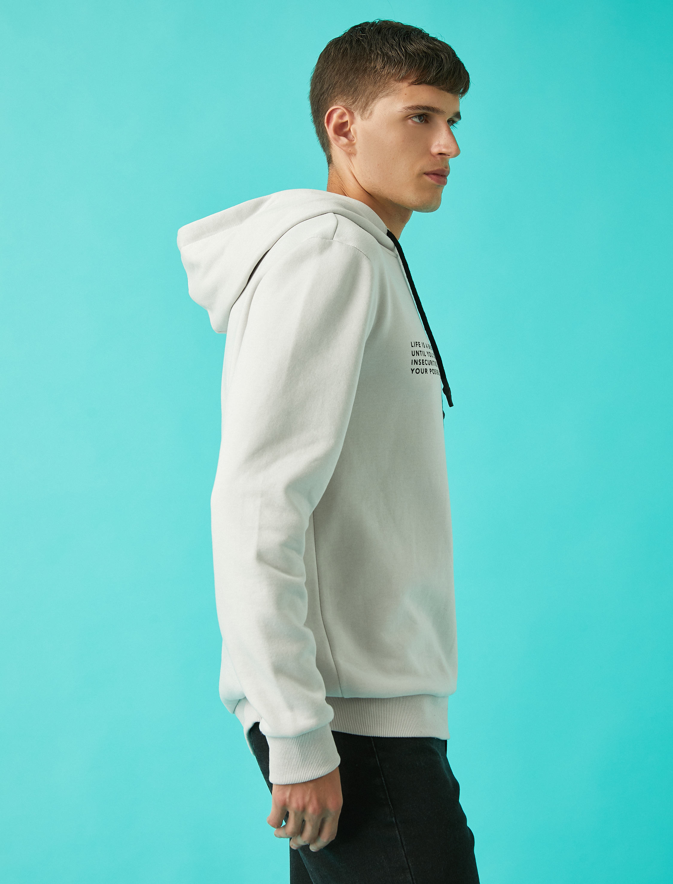   Kapüşonlu Sweatshirt Baskılı