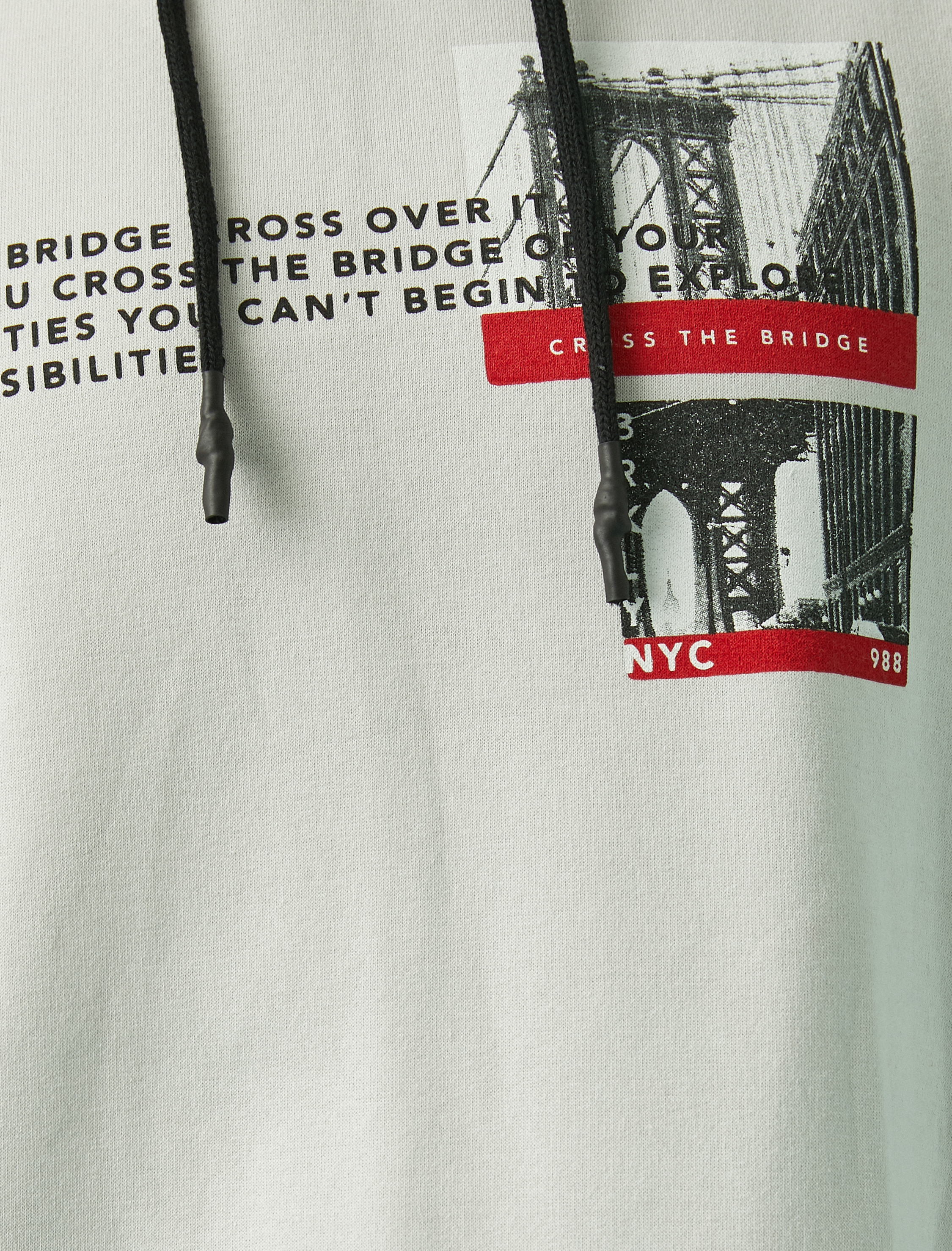   Kapüşonlu Sweatshirt Baskılı