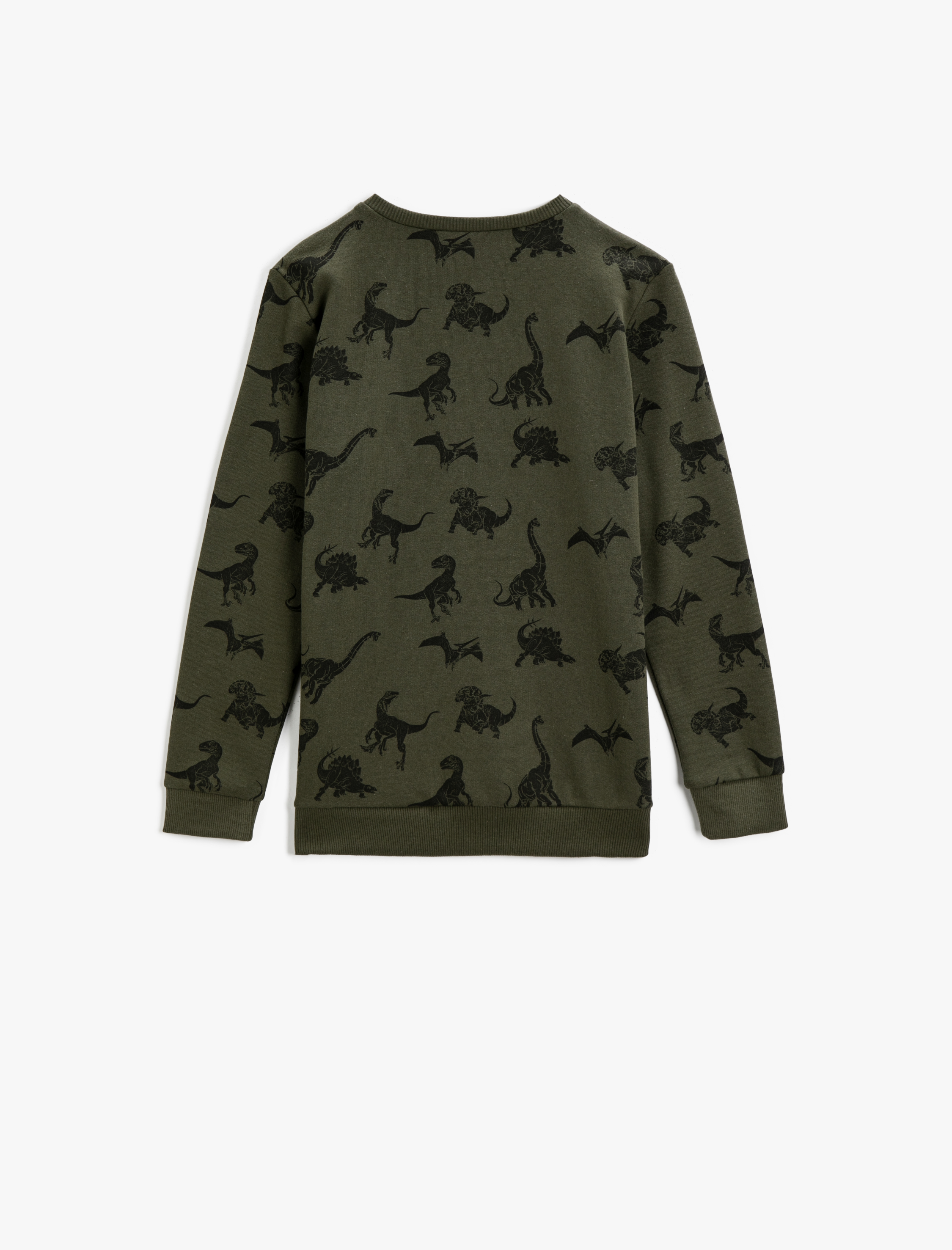 Erkek Çocuk Baskılı Sweatshirt Pamuklu Bisiklet Yaka