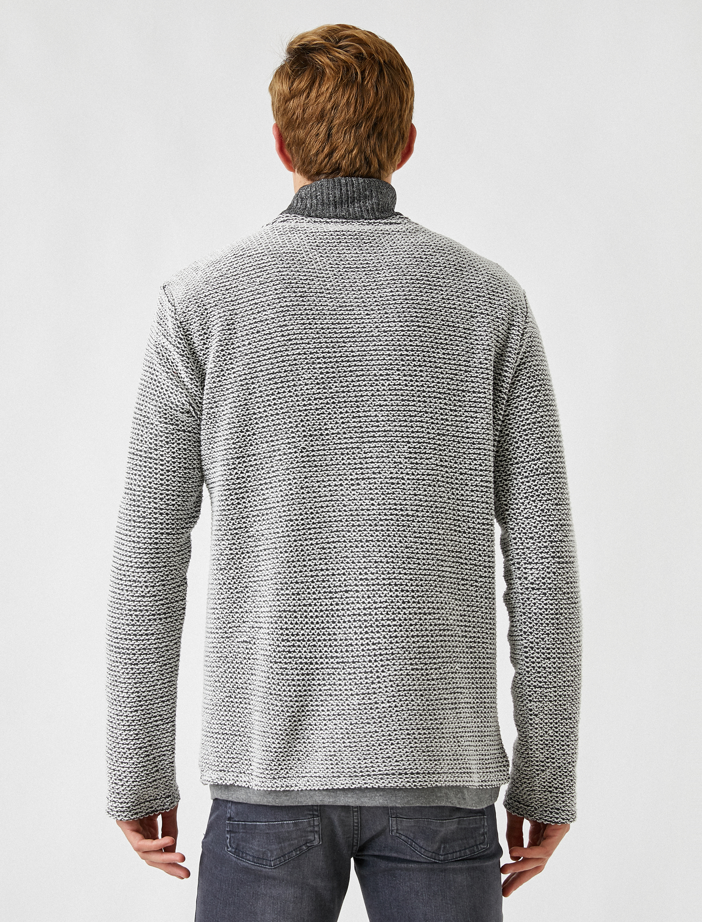   Dar Kesim Bisiklet Yaka Kazak