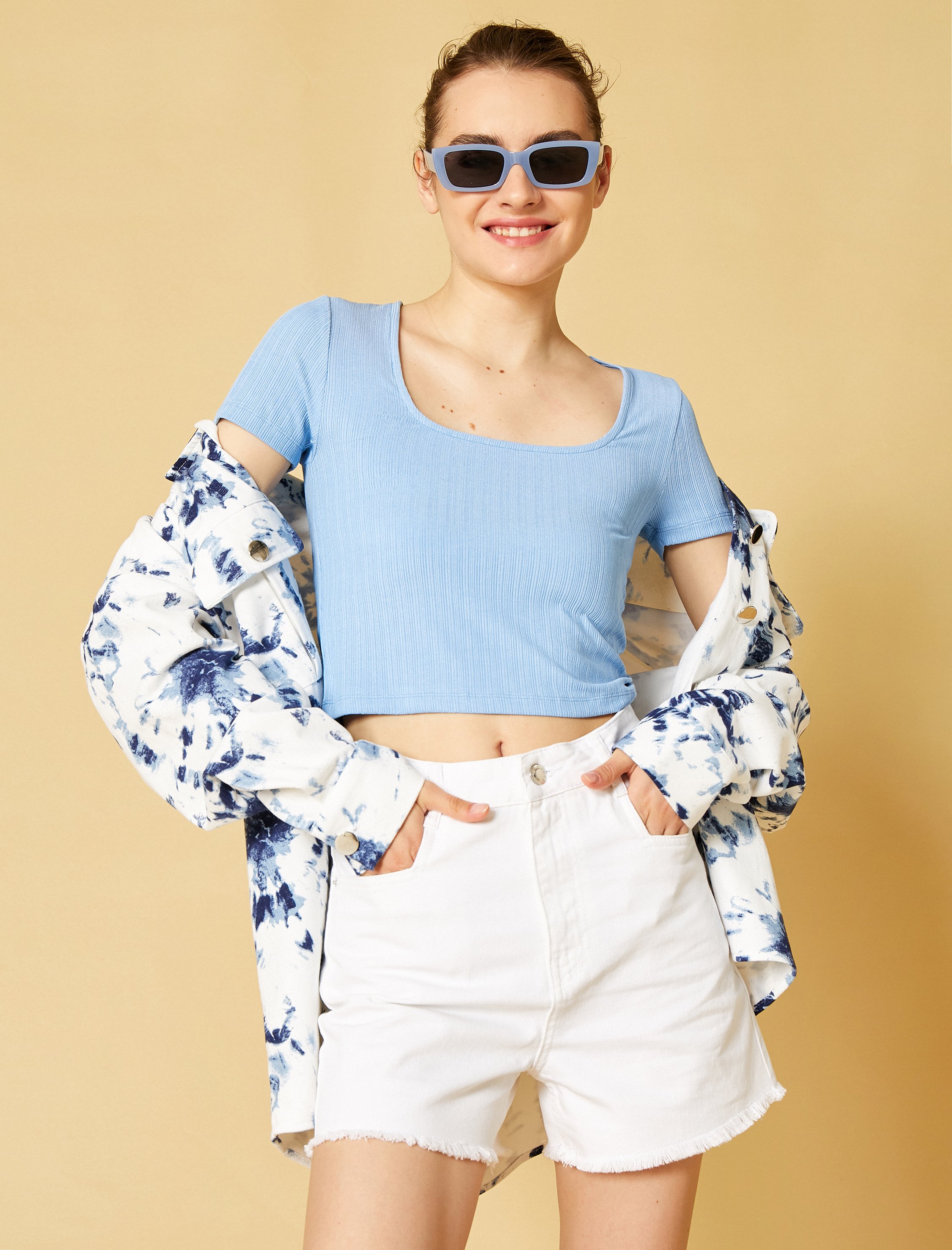   Kısa Kollu Tişört Ribanalı