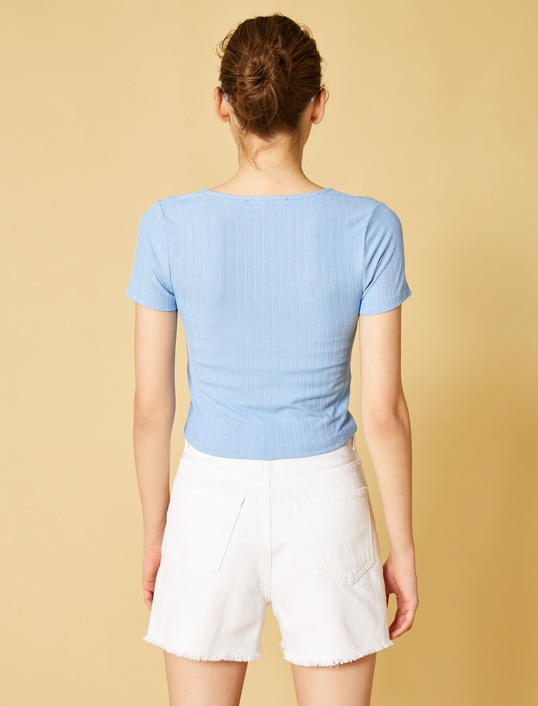   Kısa Kollu Tişört Ribanalı