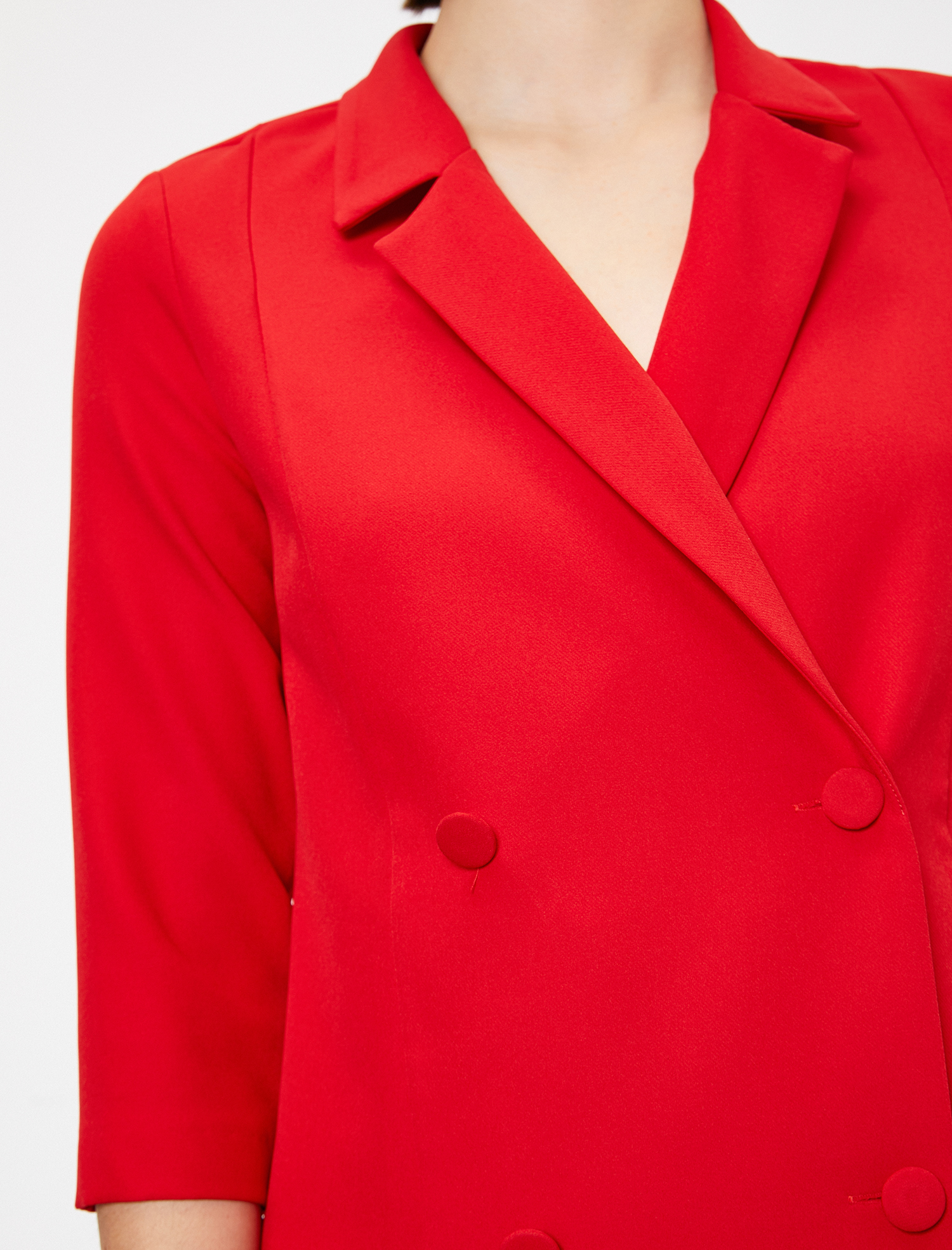   Düğme Detaylı Elbise