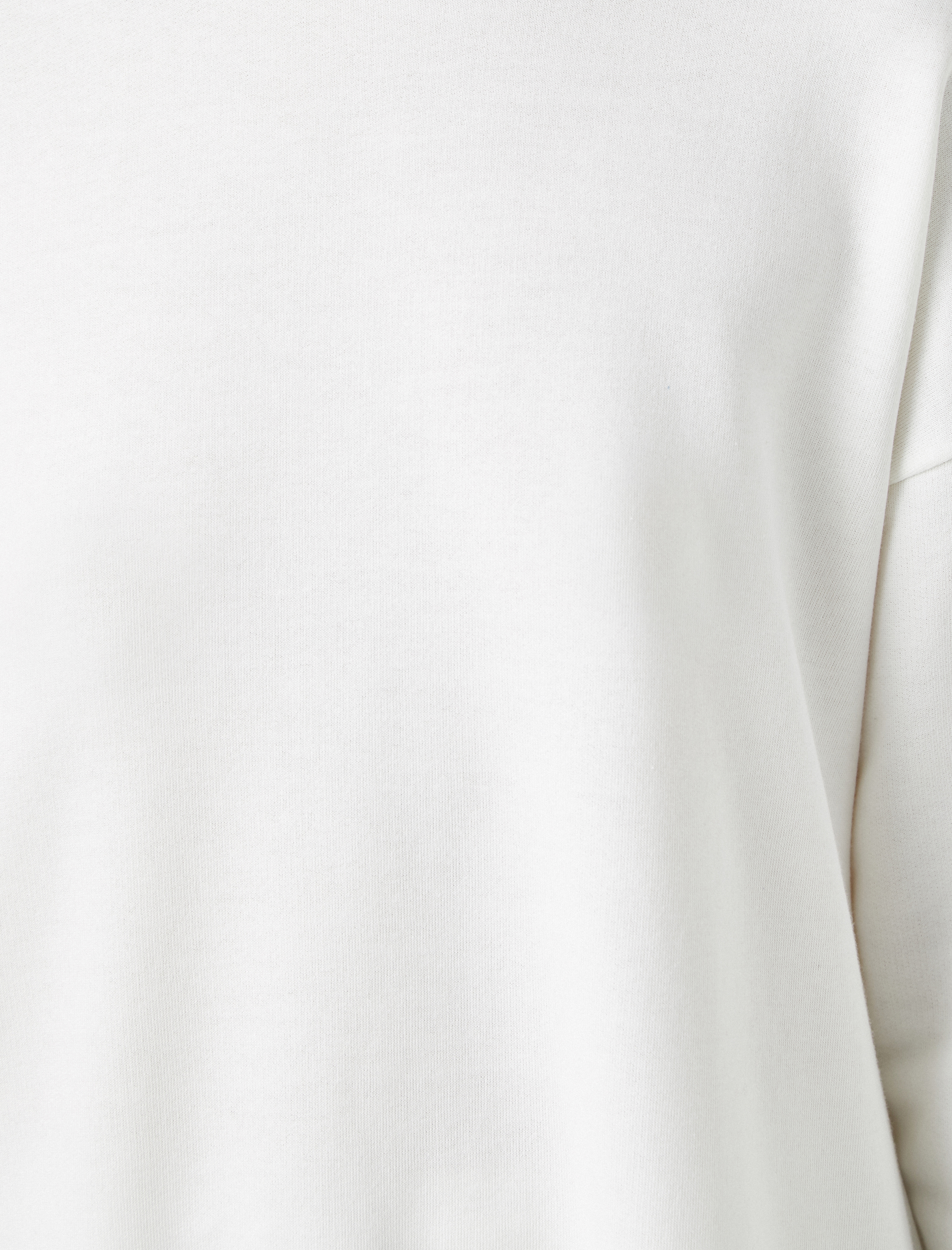 Pamuklu Bisiklet Yaka Uzun Kollu Oversize Kısa Elbise