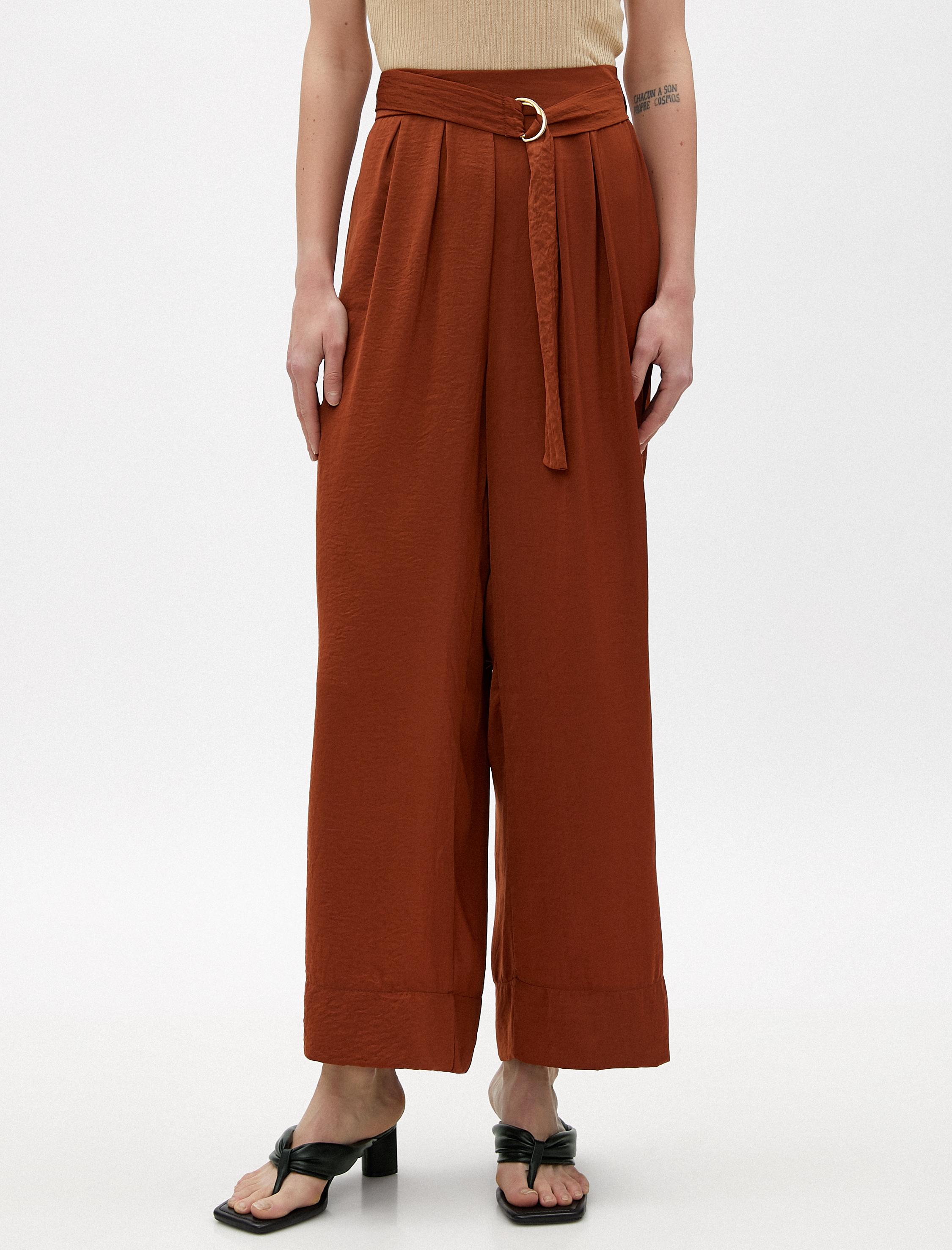   Geniş Paça Pantolon Kemerli