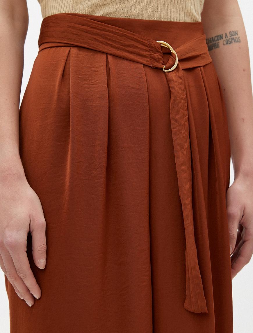   Geniş Paça Pantolon Kemerli