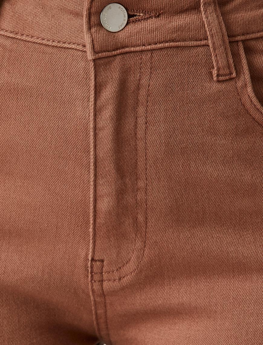   Yüksek Bel Dar Kesim Dar Paça Pantolon