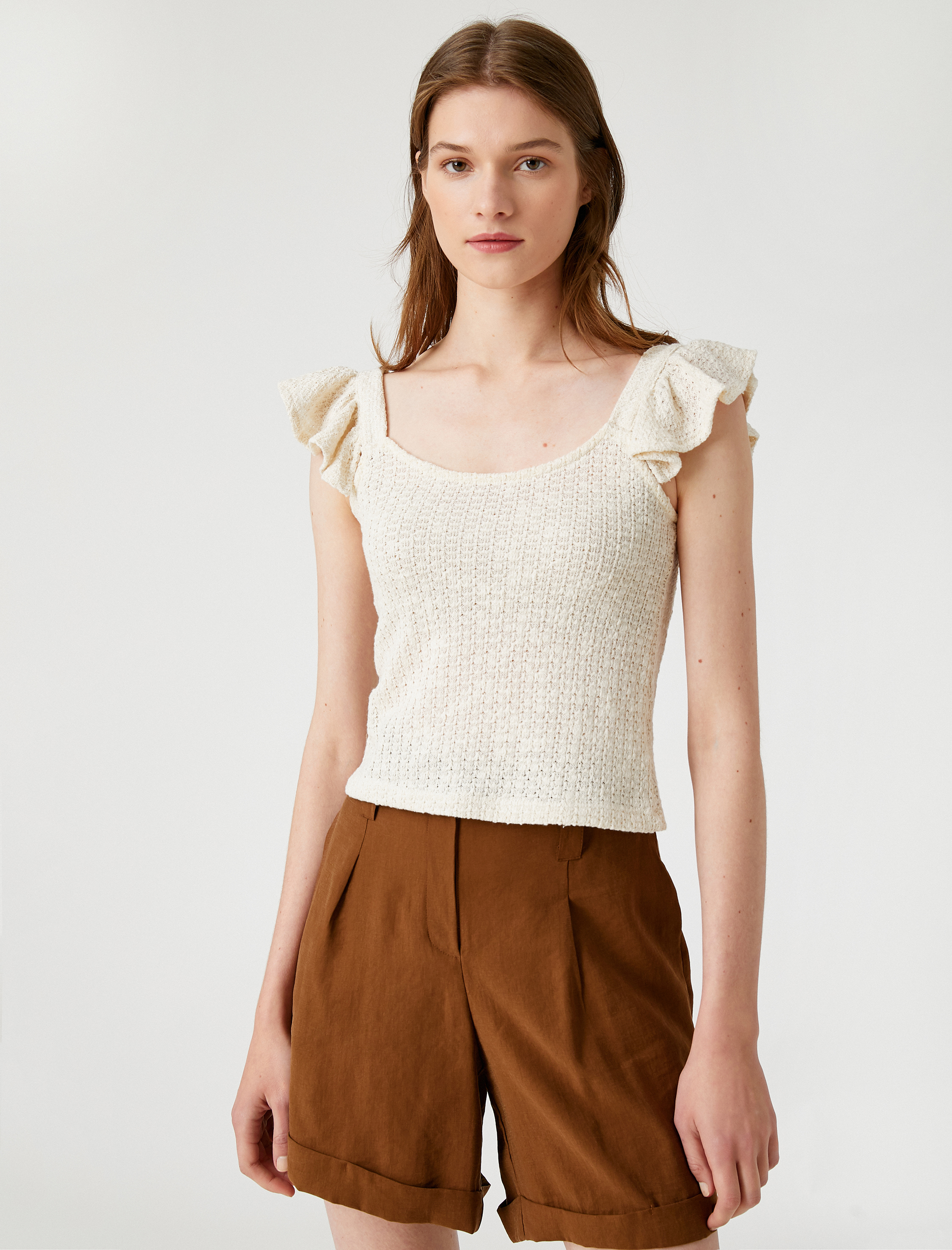   Fırfırlı Atlet Pamuklu