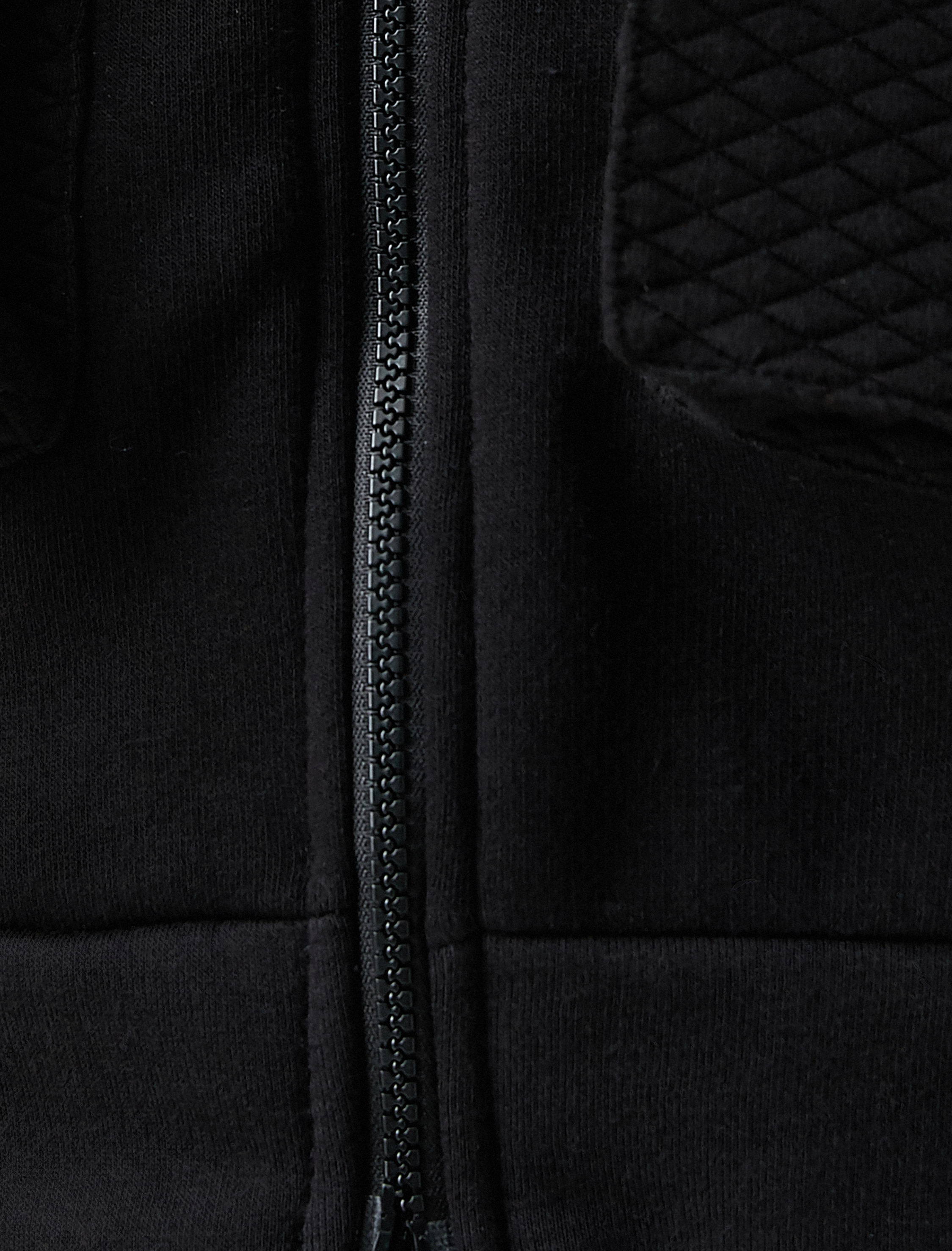   Kapüşonlu Cepli Fermuarlı Sweatshirt