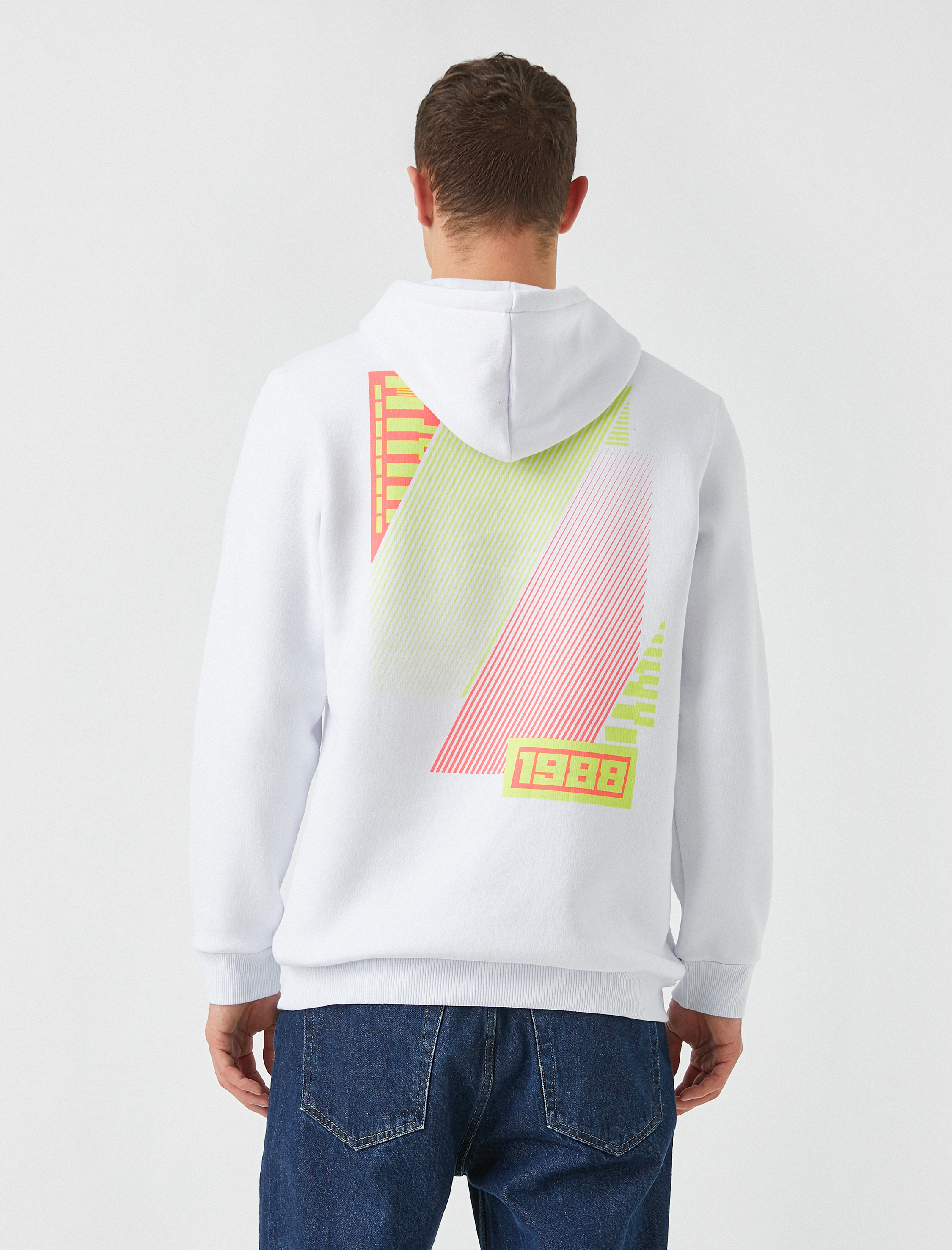   Baskılı Kapüşonlu Sweatshirt