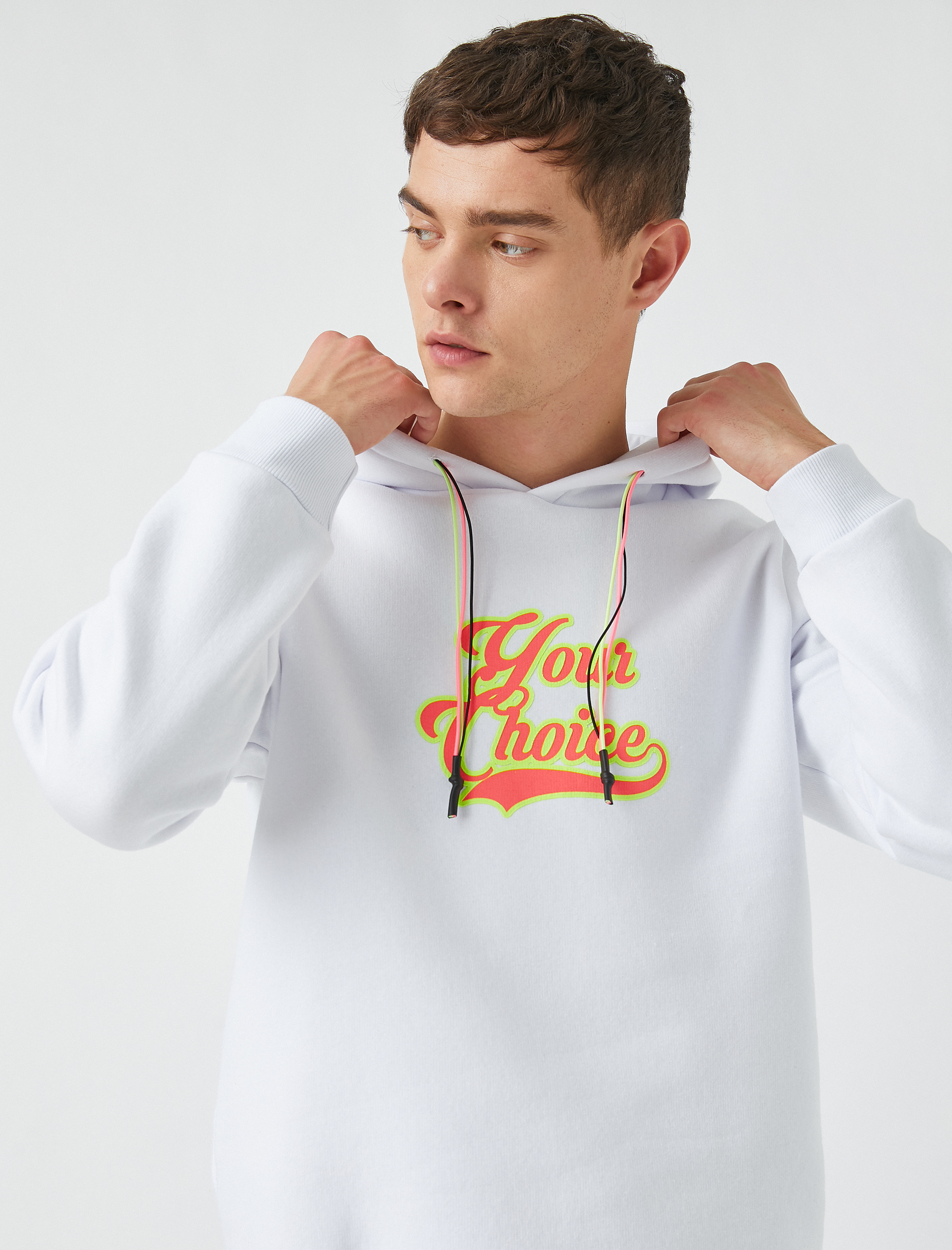   Baskılı Kapüşonlu Sweatshirt