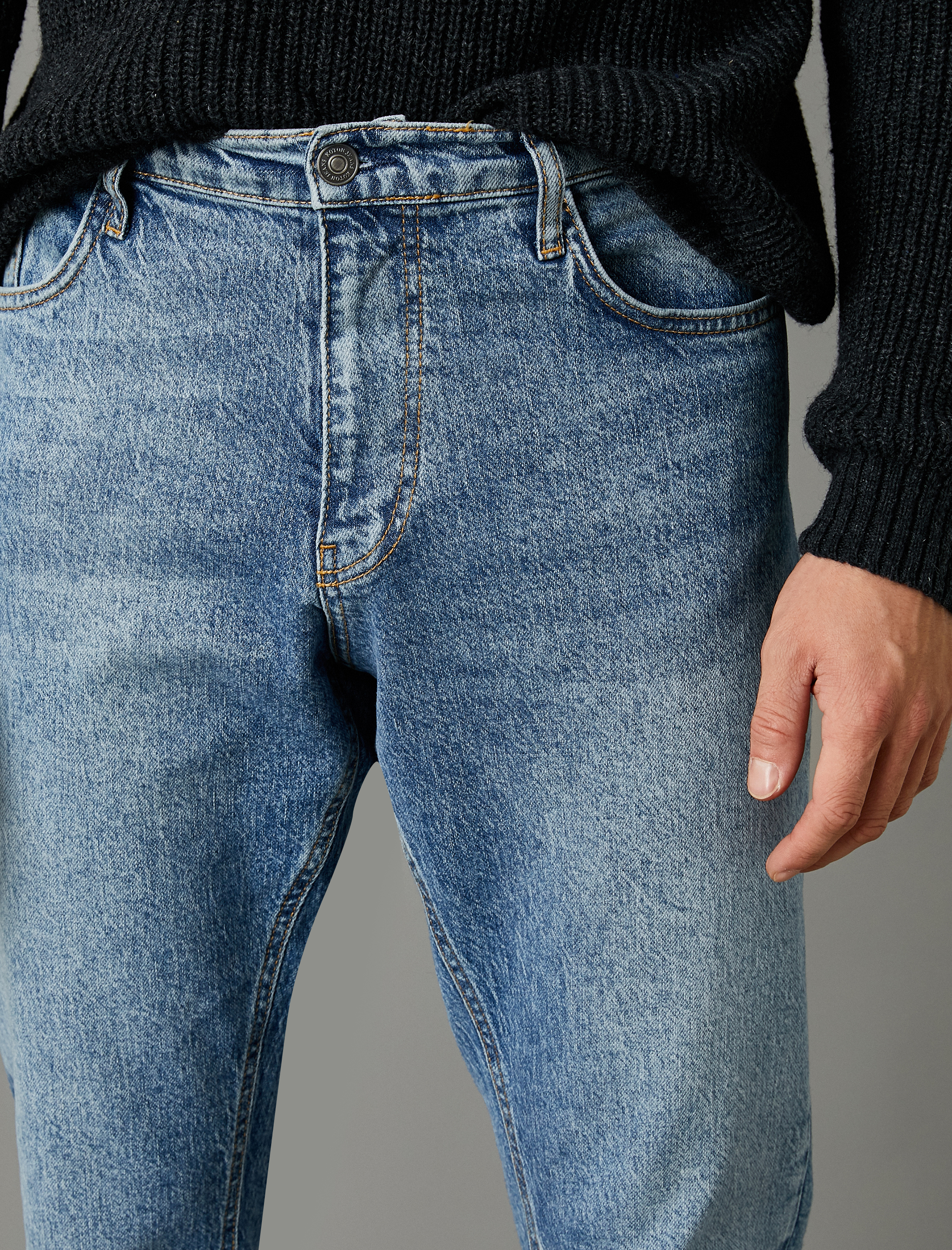   Tapered Fit Taşlamalı Kot Pantolon - Joe Jean
