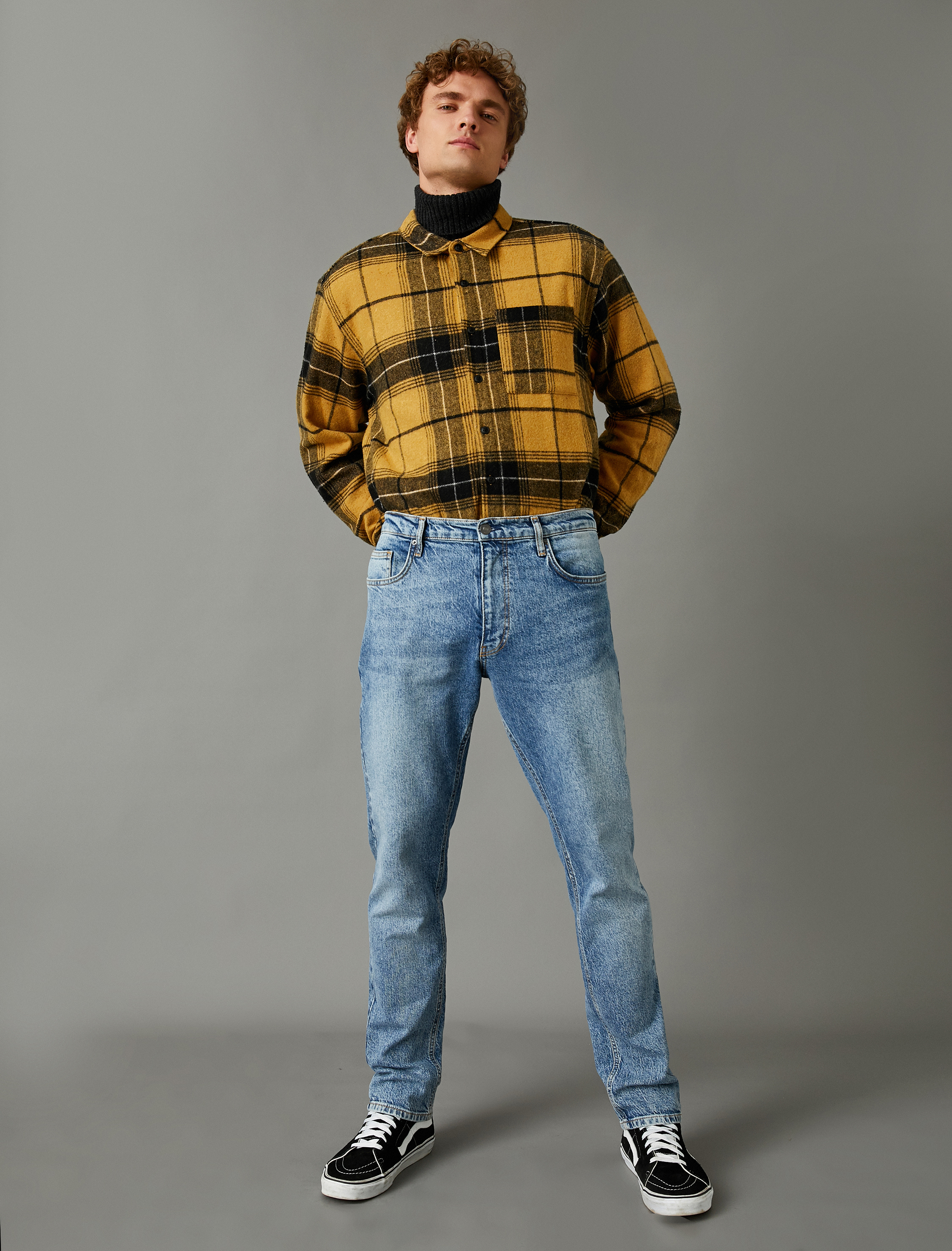   Tapered Fit Taşlamalı Kot Pantolon - Joe Jean