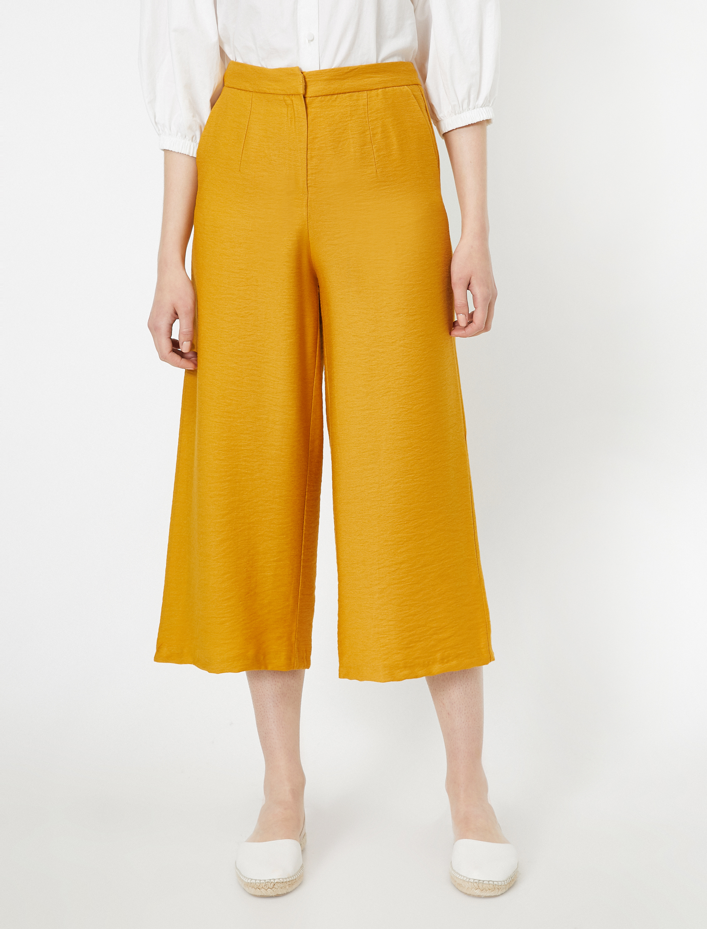   Normal Bel Kanvas Culotte Pantolon