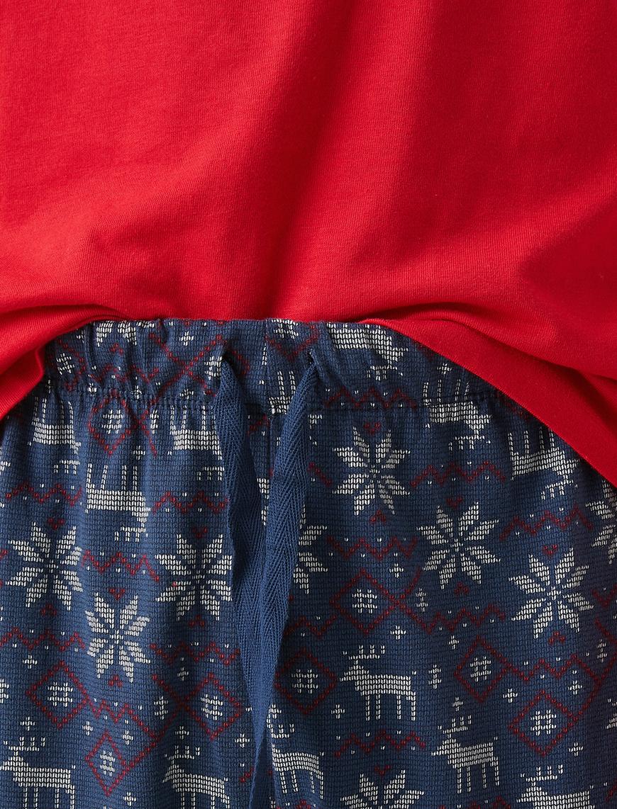   Yılbaşı Temalı Uzun Kollu Pijama Takımı