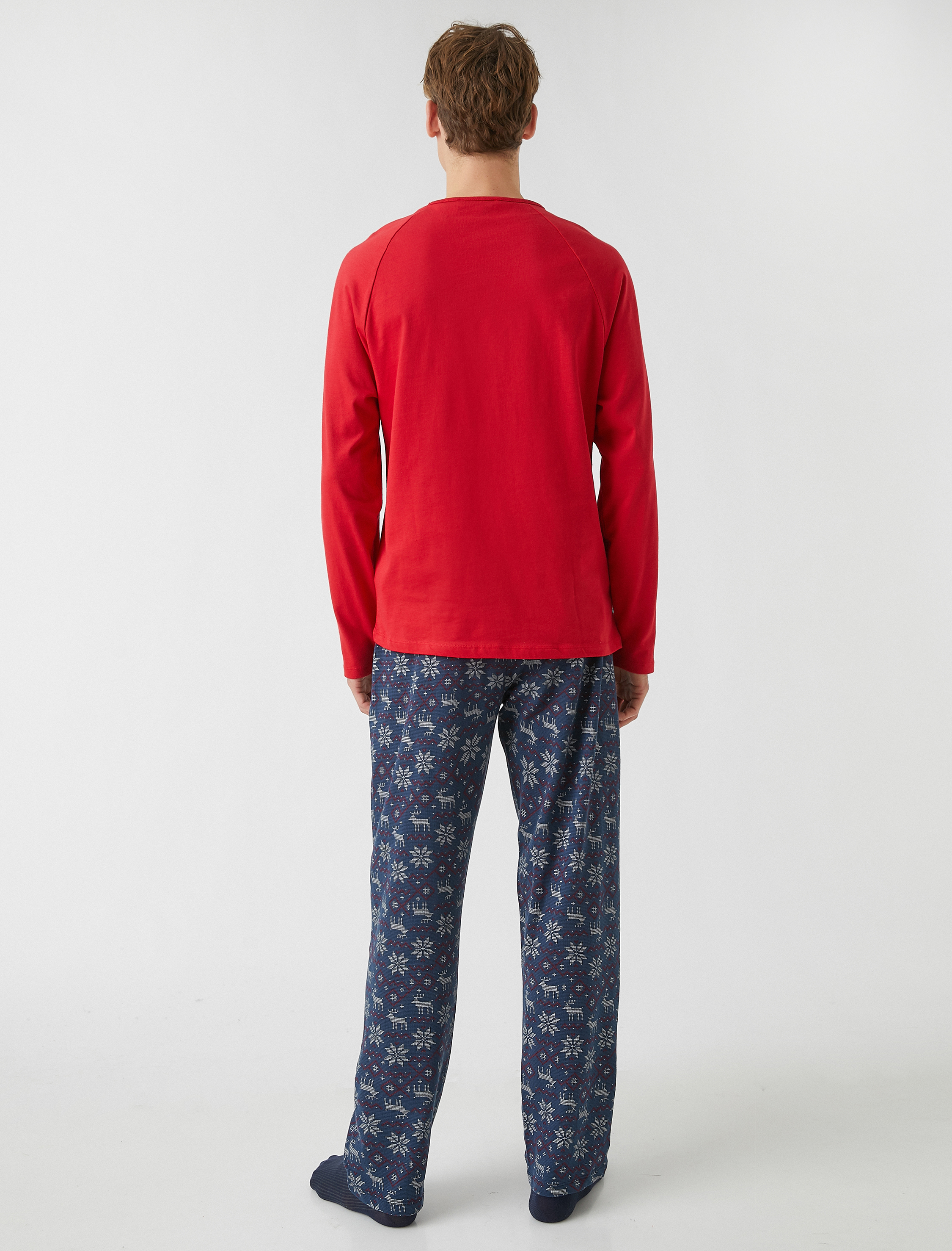   Yılbaşı Temalı Uzun Kollu Pijama Takımı