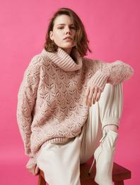 Balıkçı Yaka Uzun Kollu Triko Kazak