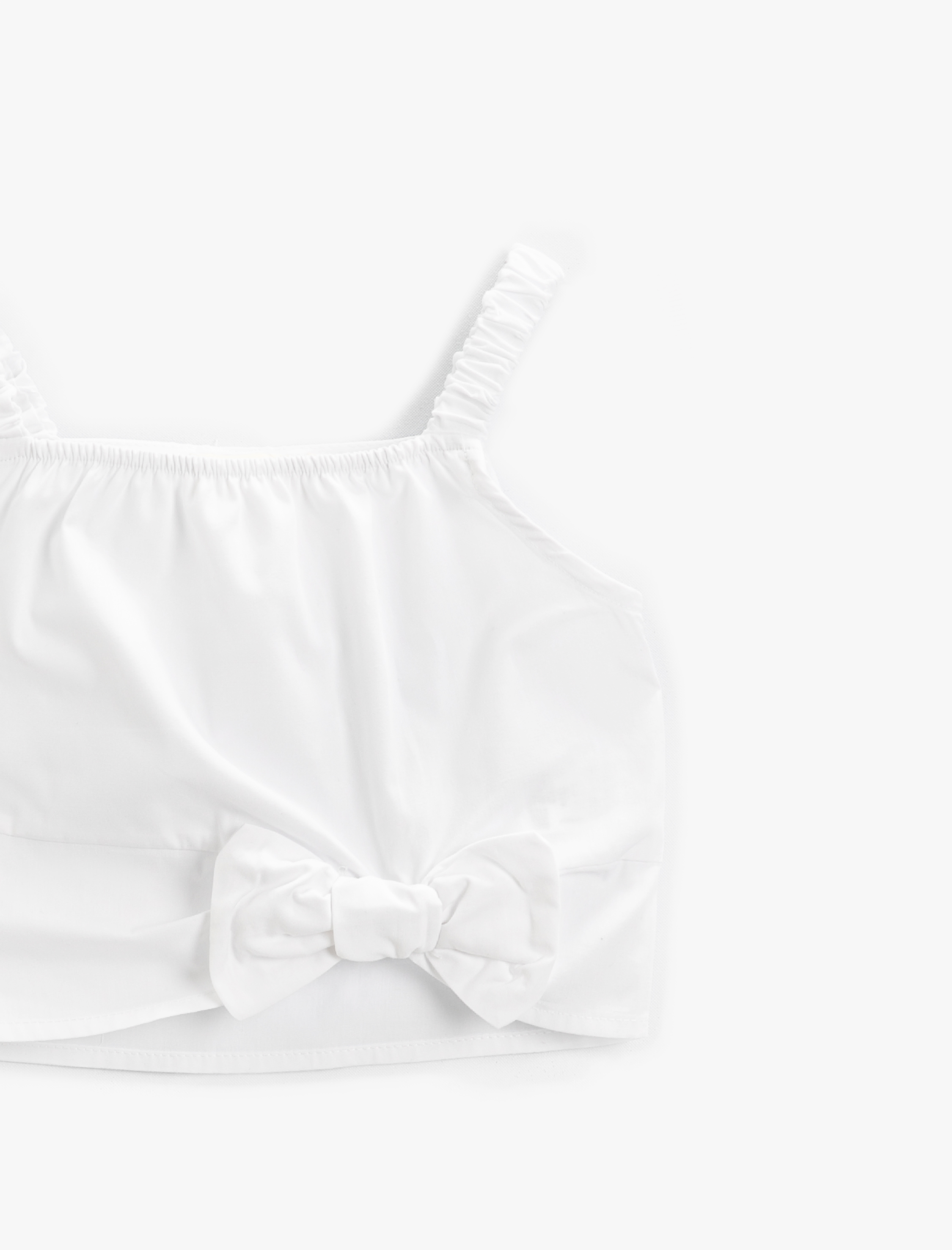  Kız Çocuk Askılı Poplin Bluz Pamuklu