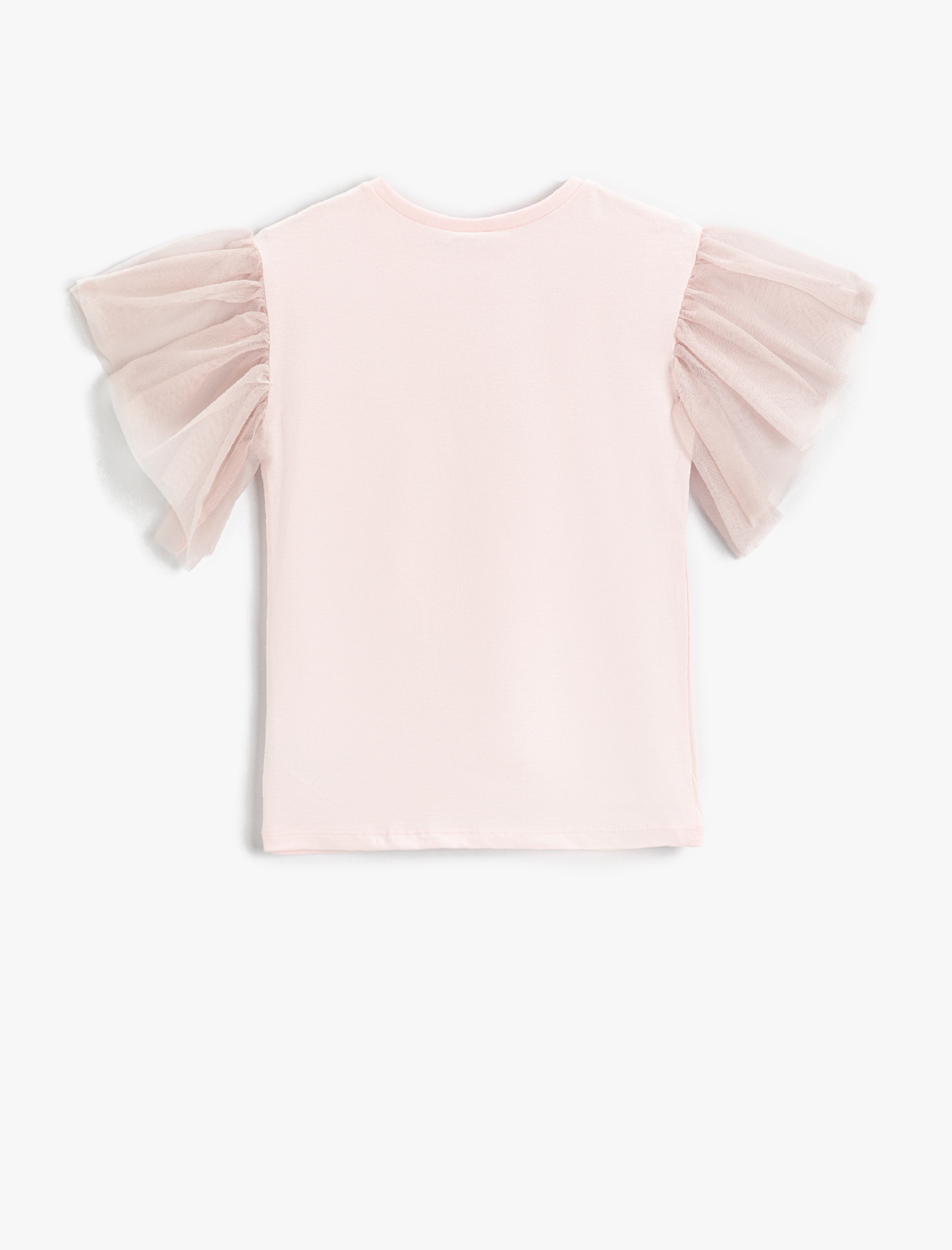  Kız Çocuk Minnie Mouse Baskılı Kısa Tül Kollu Lisanslı Tişört Pamuklu