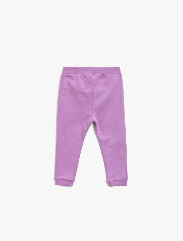 Kız Bebek Pamuklu Baskılı Eşofman Altı