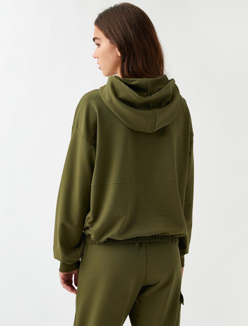   Kapüşonlu Pamuklu Sweatshirt