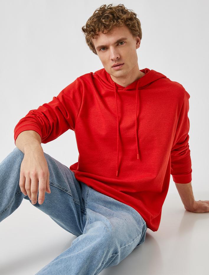  Basic Kapüşonlu Sweatshirt
