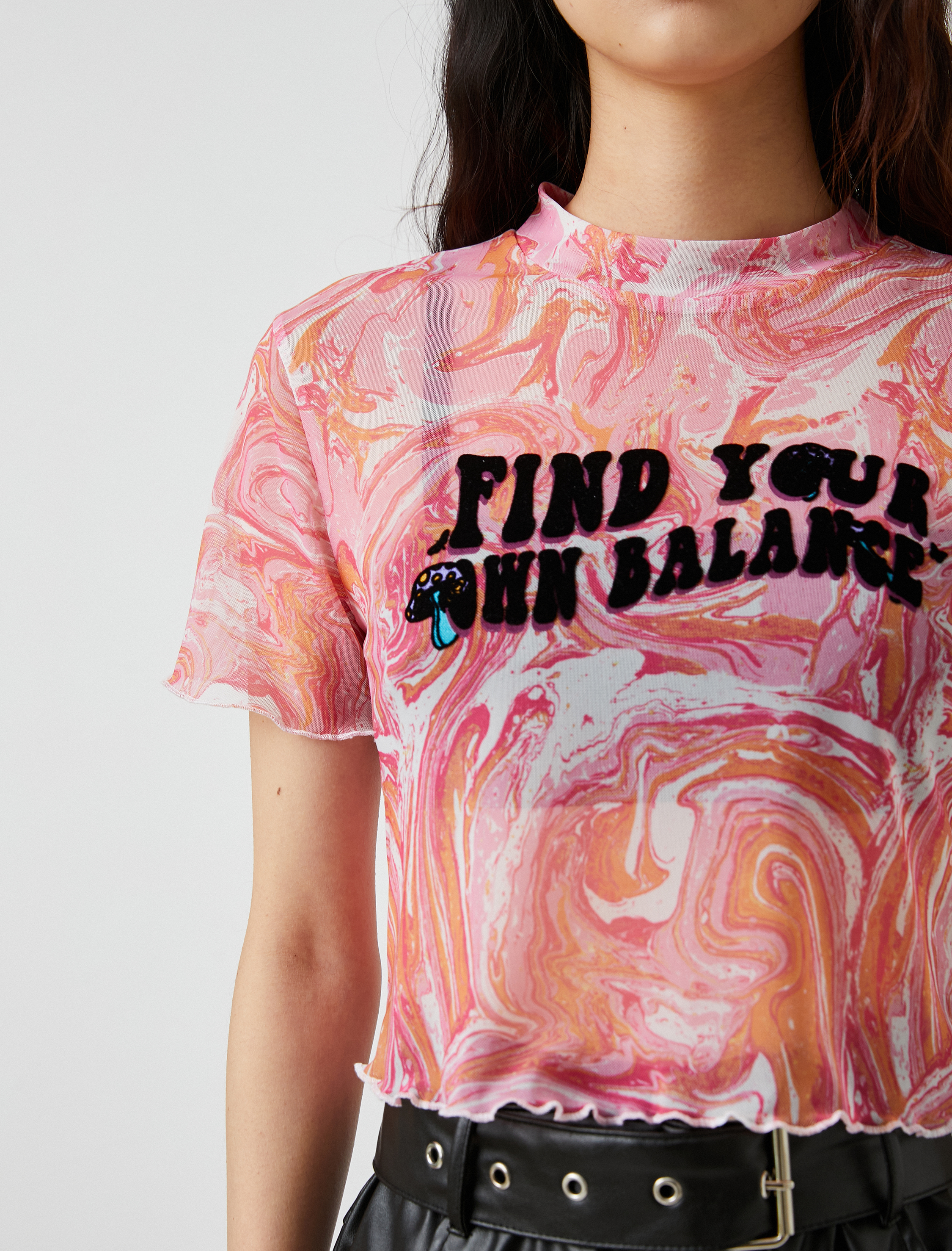   Baskılı Kısa Kollu Tişört