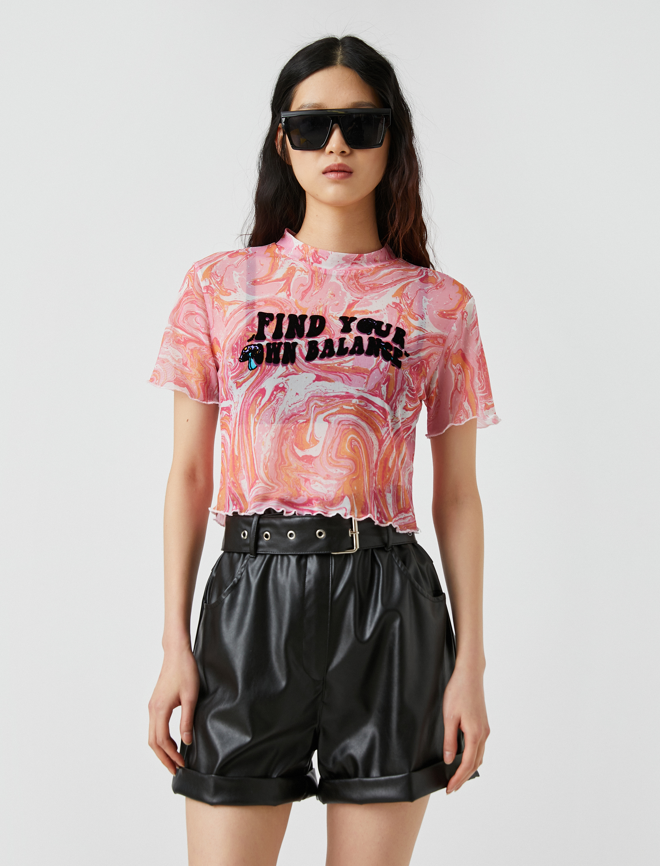   Baskılı Kısa Kollu Tişört