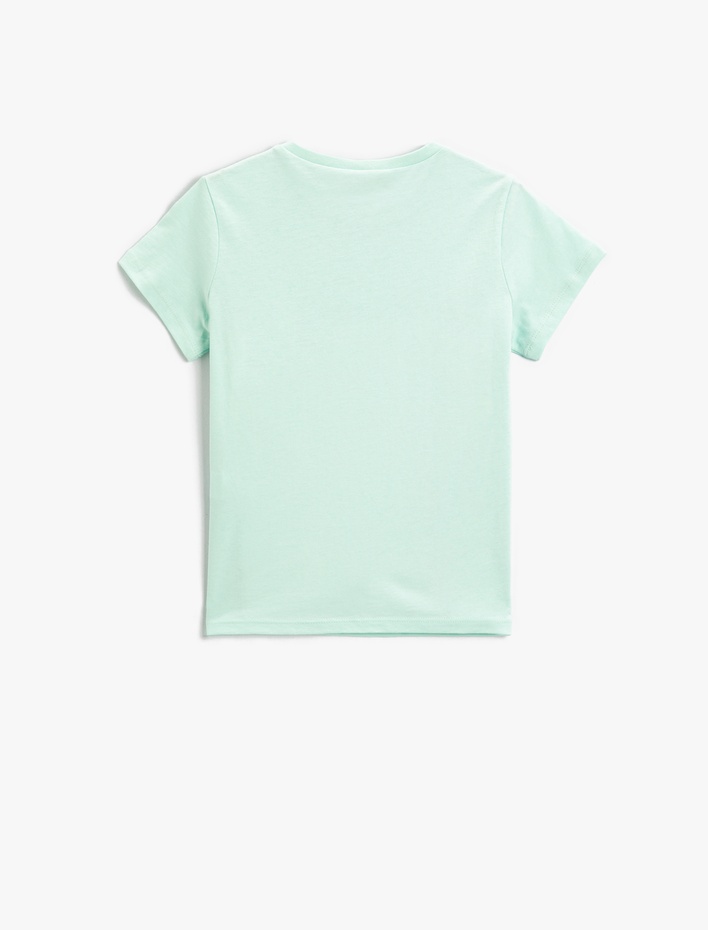 Erkek Çocuk Dinozor Baskılı Tişört Bisiklet Yaka Kısa Kollu Pamuklu