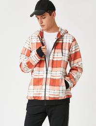 Ekose Polar Kapşonlu Sweatshirt