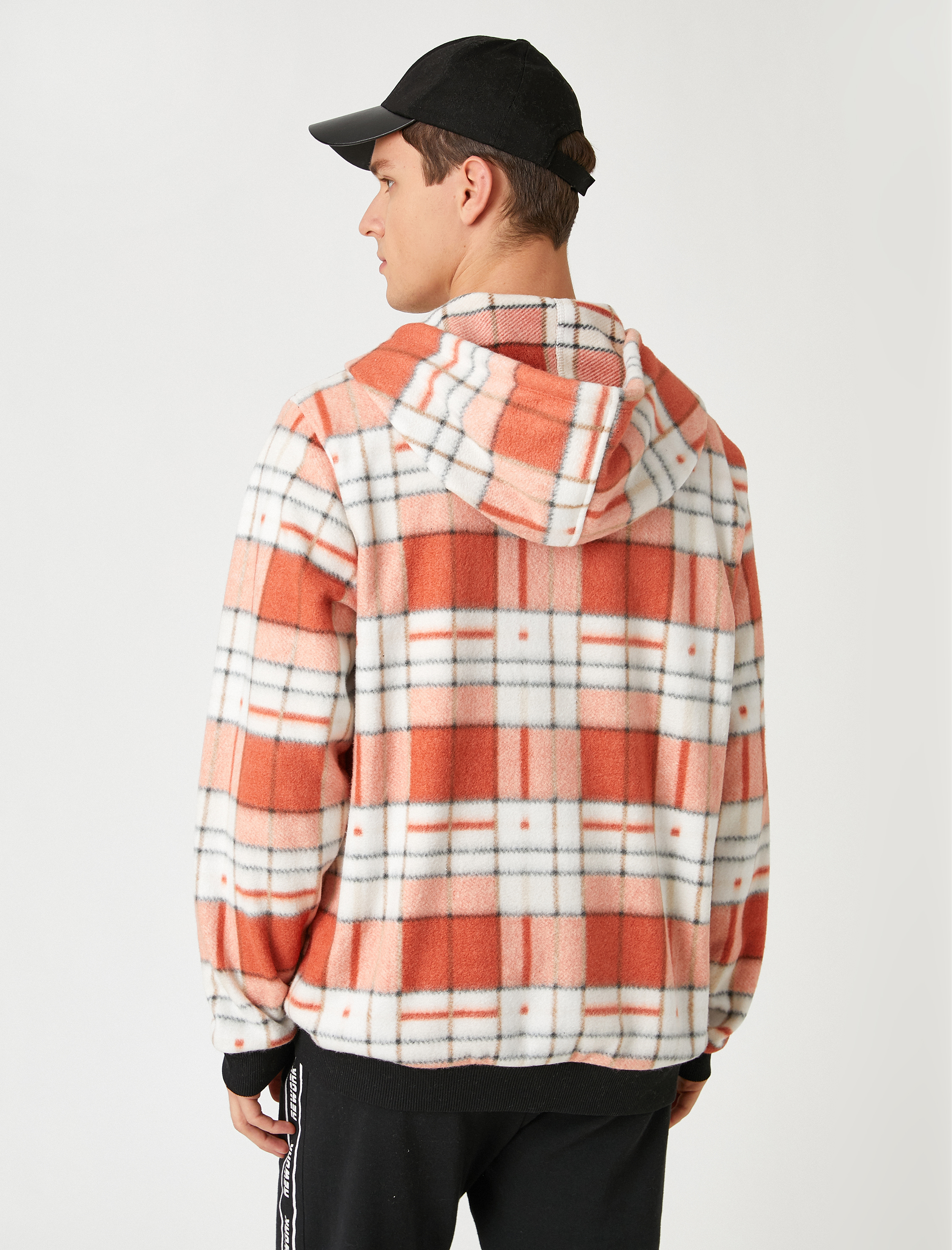   Ekose Polar Kapşonlu Sweatshirt