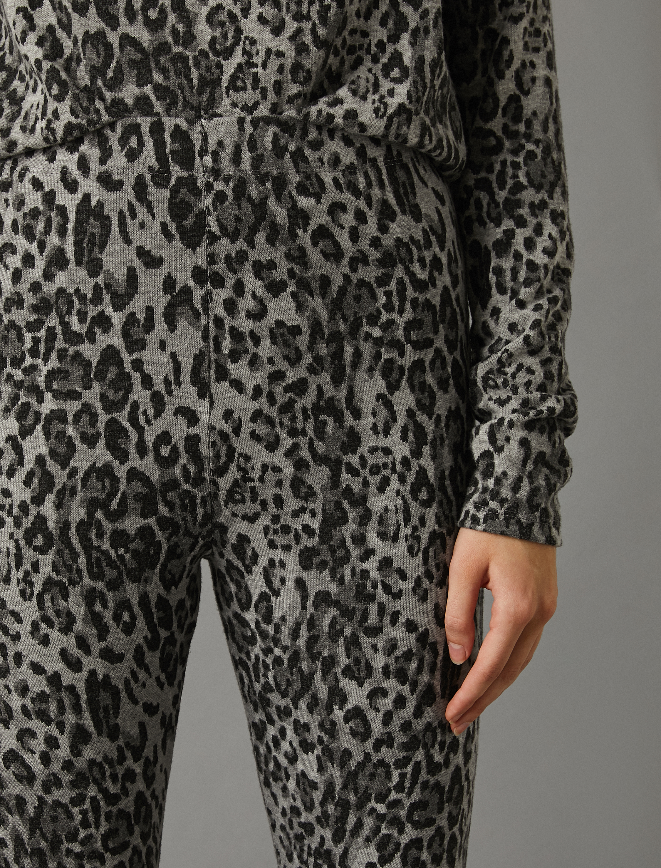   Leopar Desenli Slim Pantolon