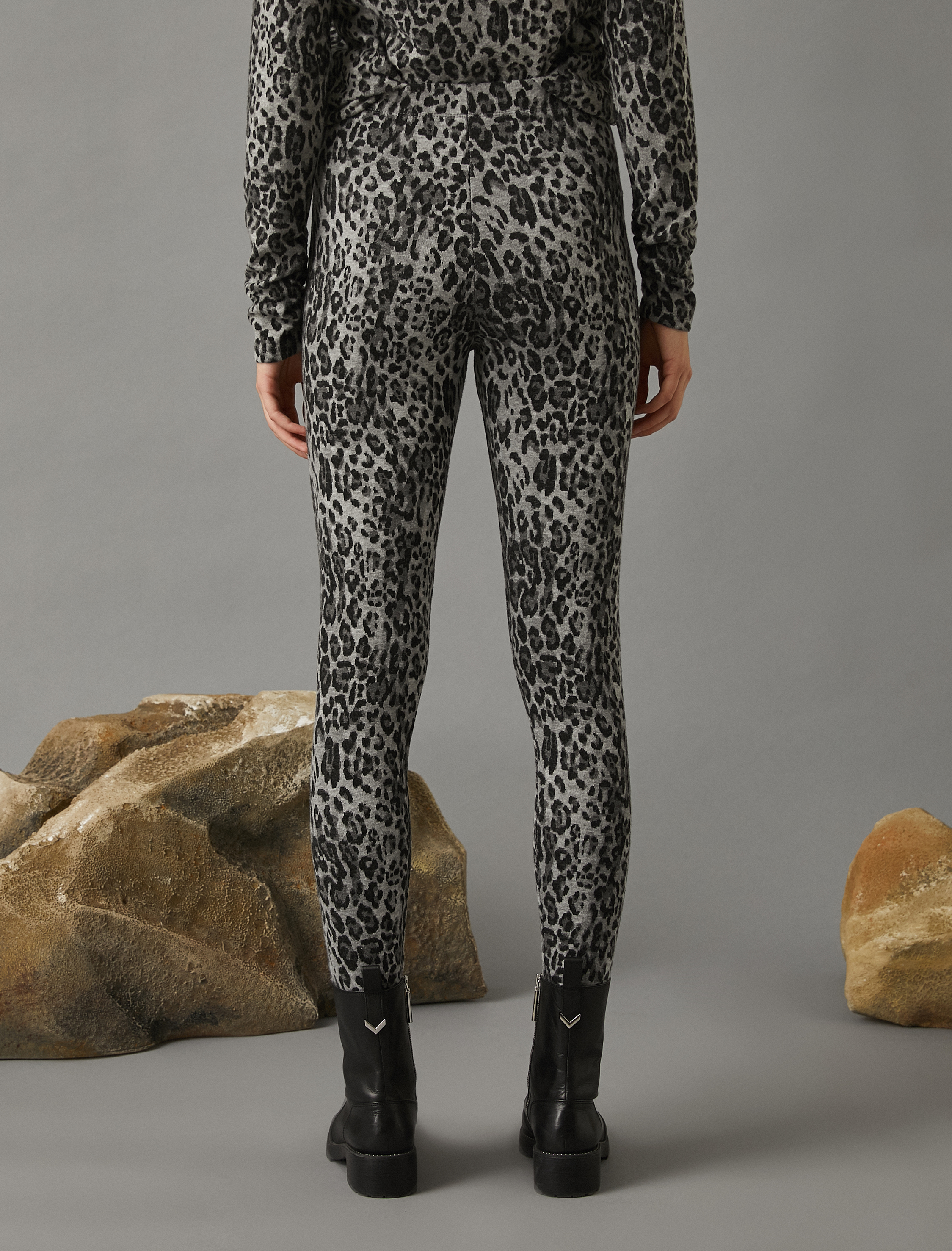   Leopar Desenli Slim Pantolon