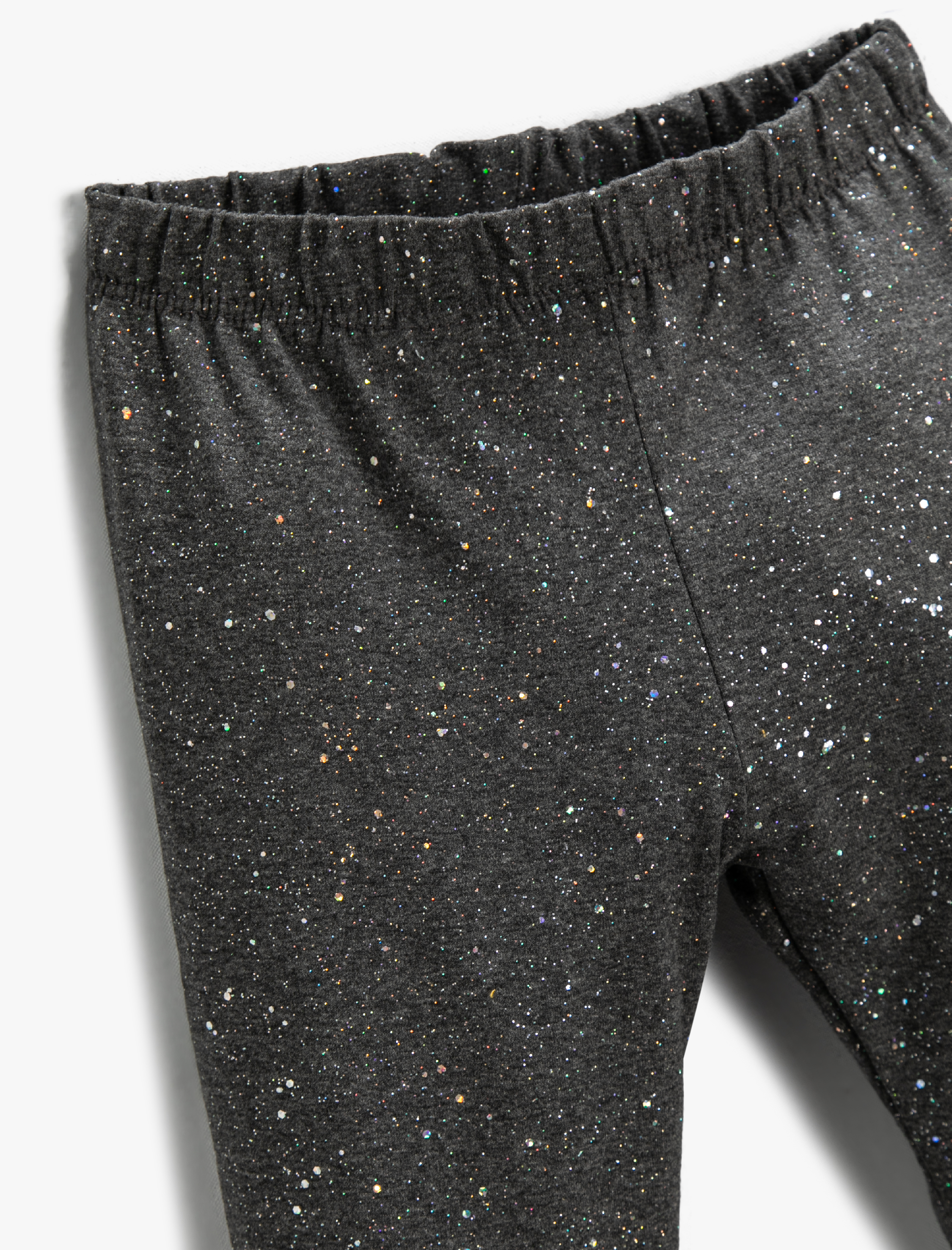  Kız Çocuk Parlak Tayt Beli Lastikli Pamuklu