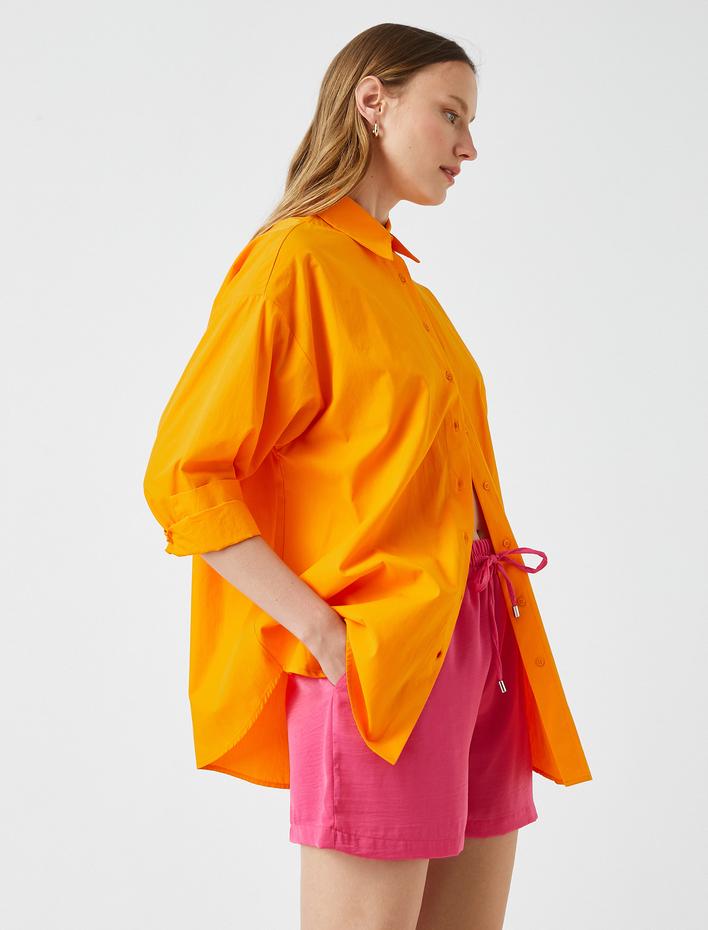  Mini Şort Beli Bağlamalı Cepli