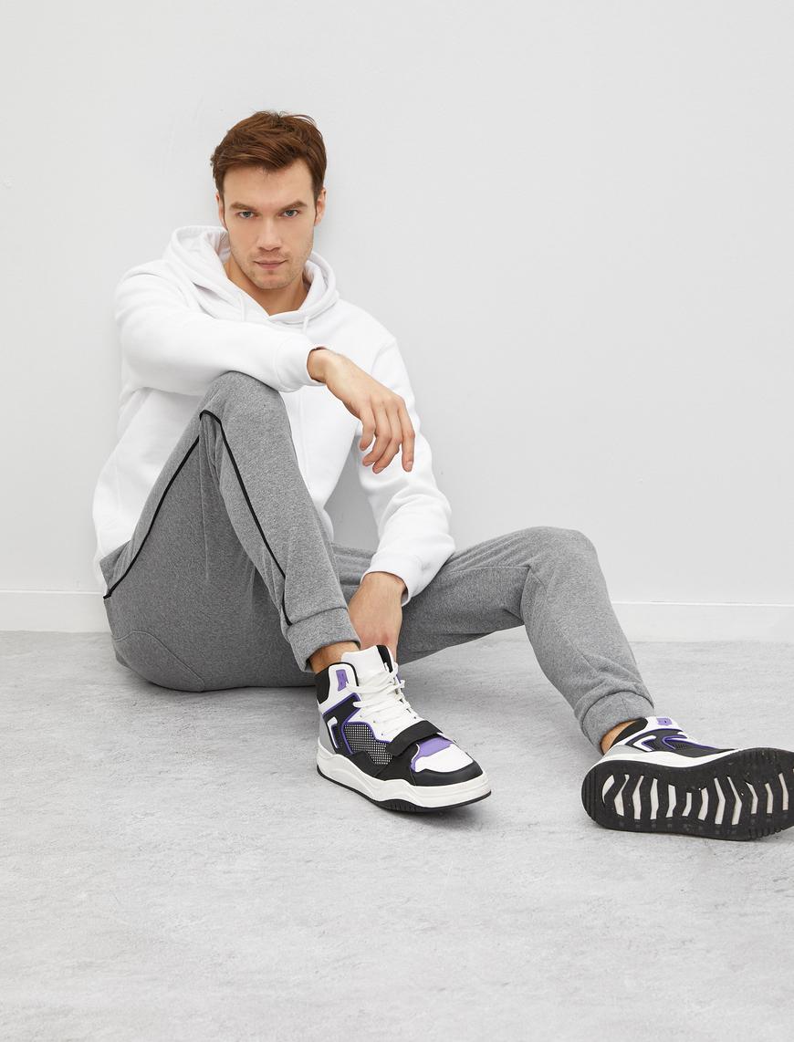   Cepli Şeritli Jogger Eşofman Altı