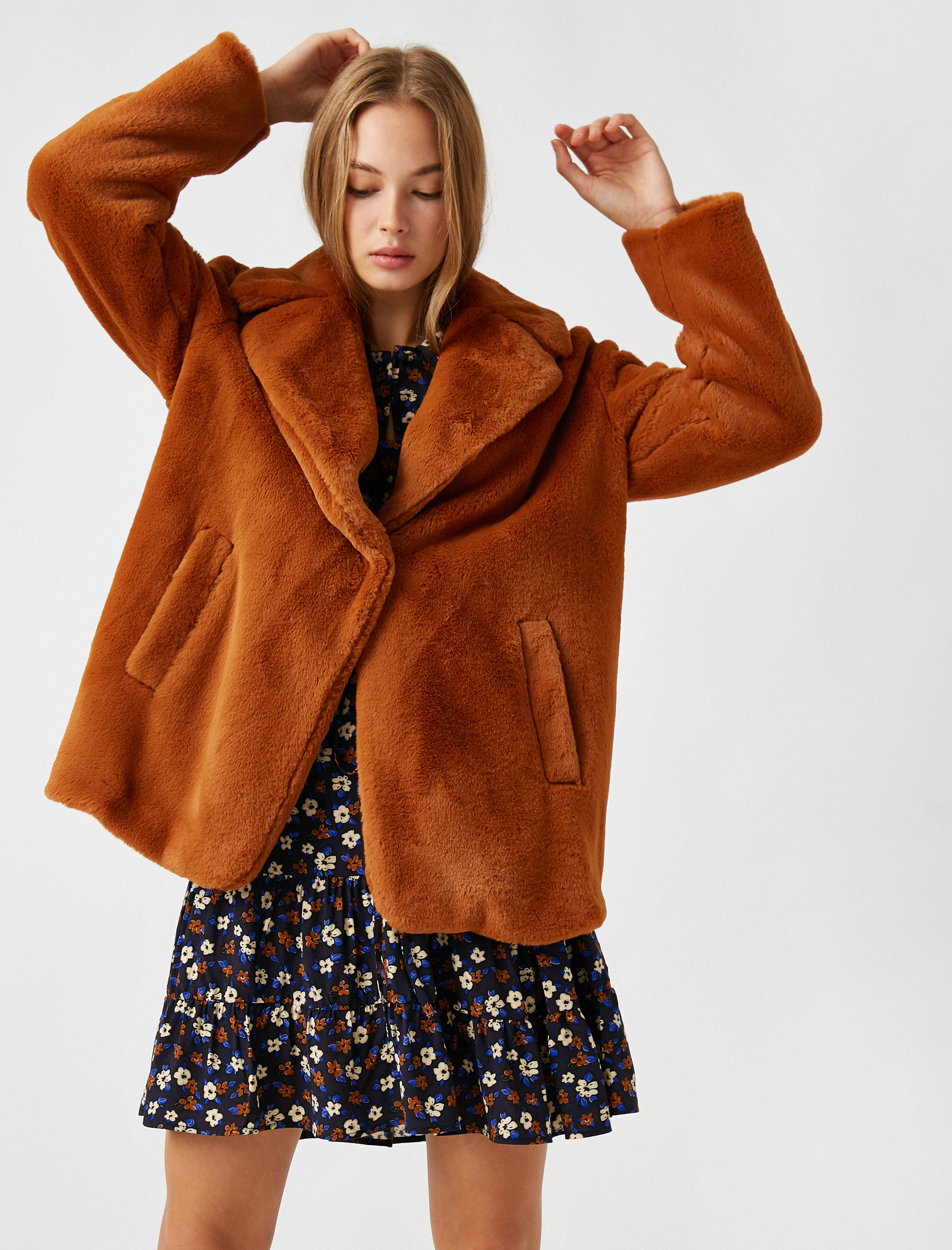   Oversize Suni Kürk Kaban