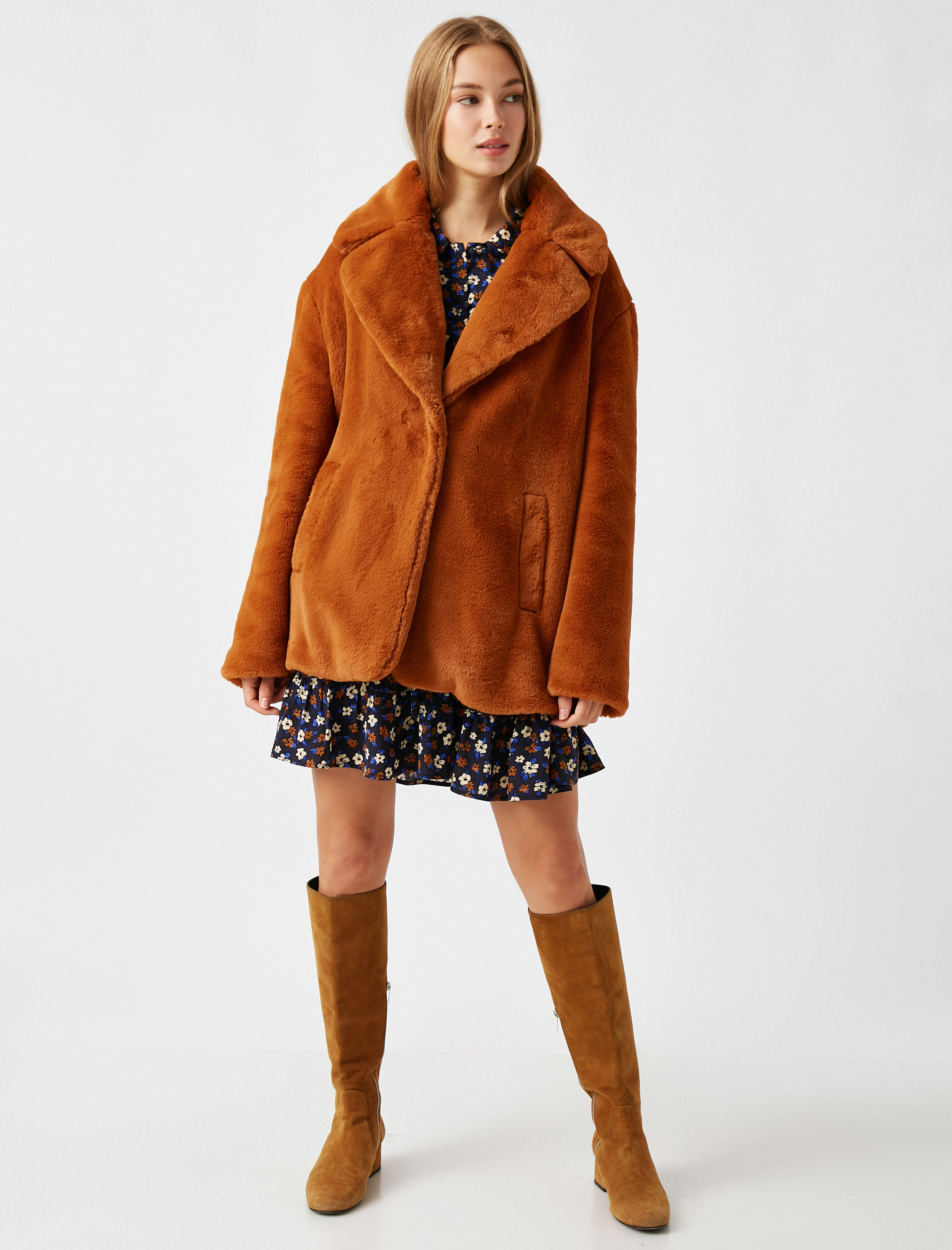   Oversize Suni Kürk Kaban