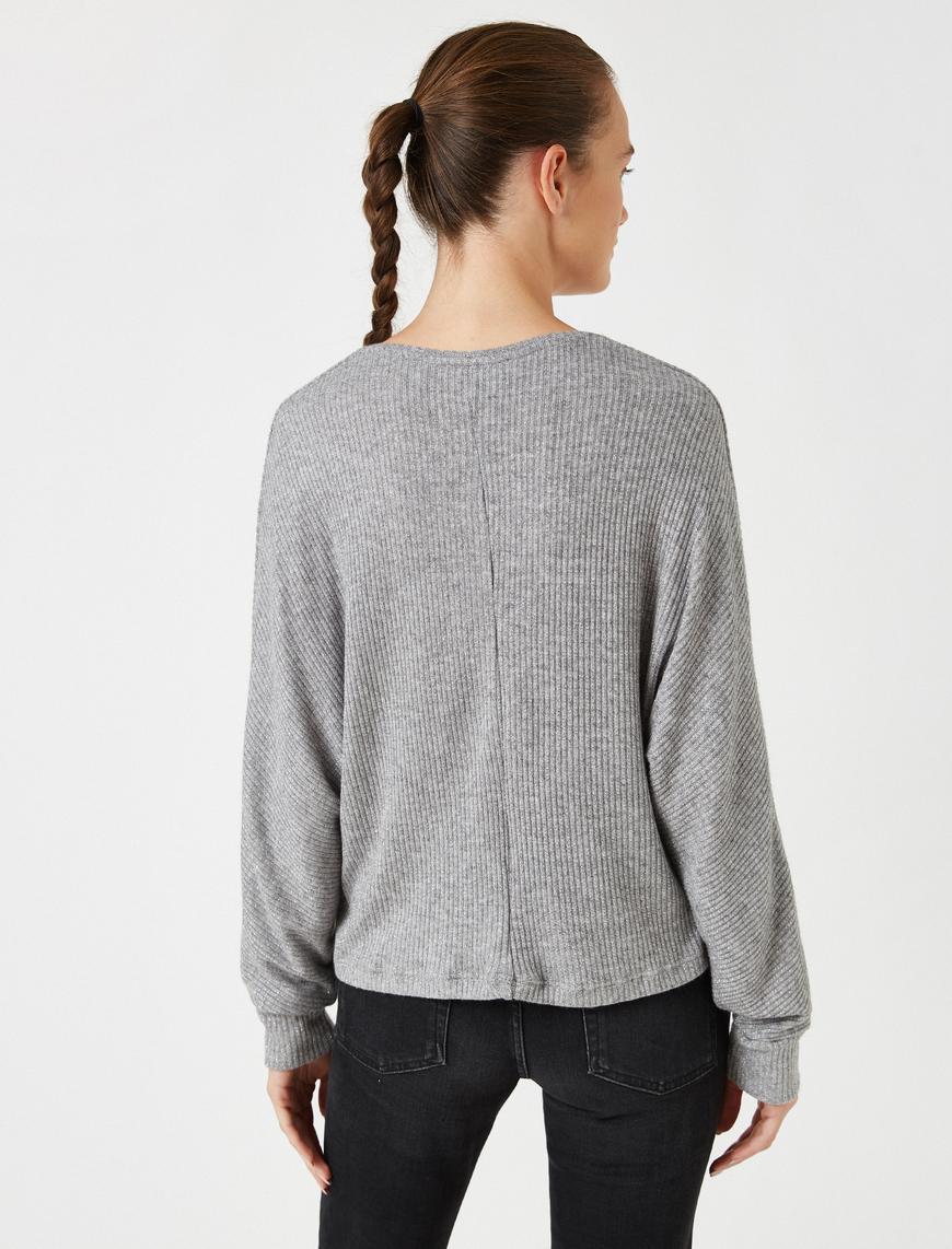   Bisiklet Yaka Oversize Kazak