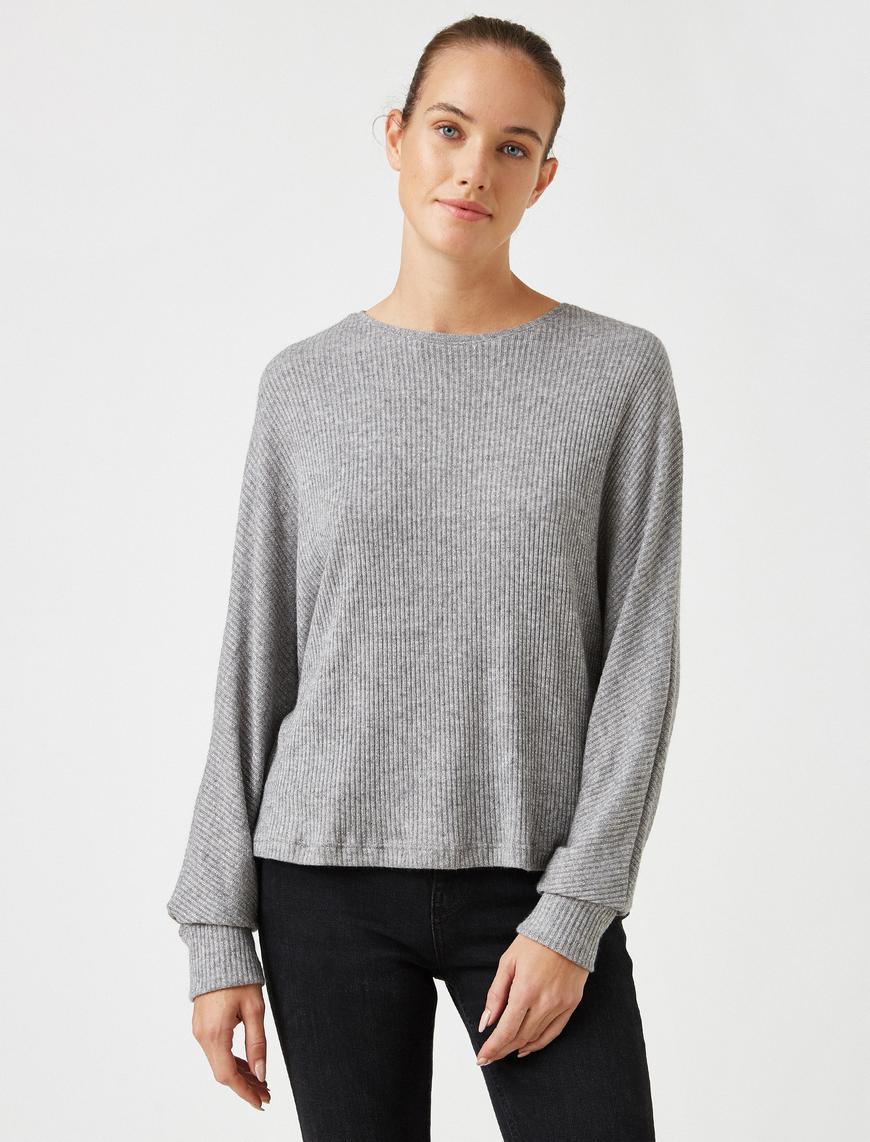   Bisiklet Yaka Oversize Kazak