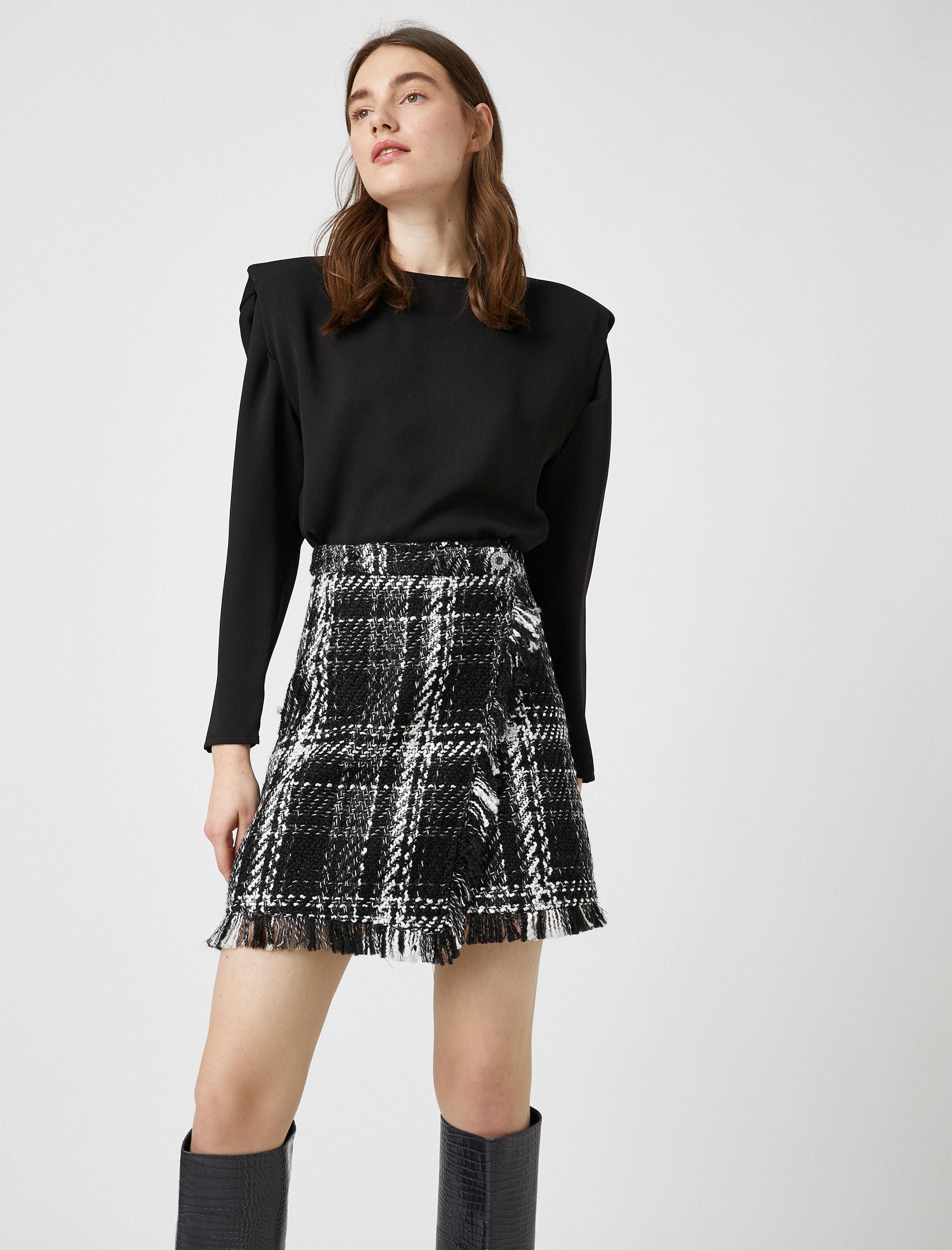   Vatkalı Uzun Kollu Bluz