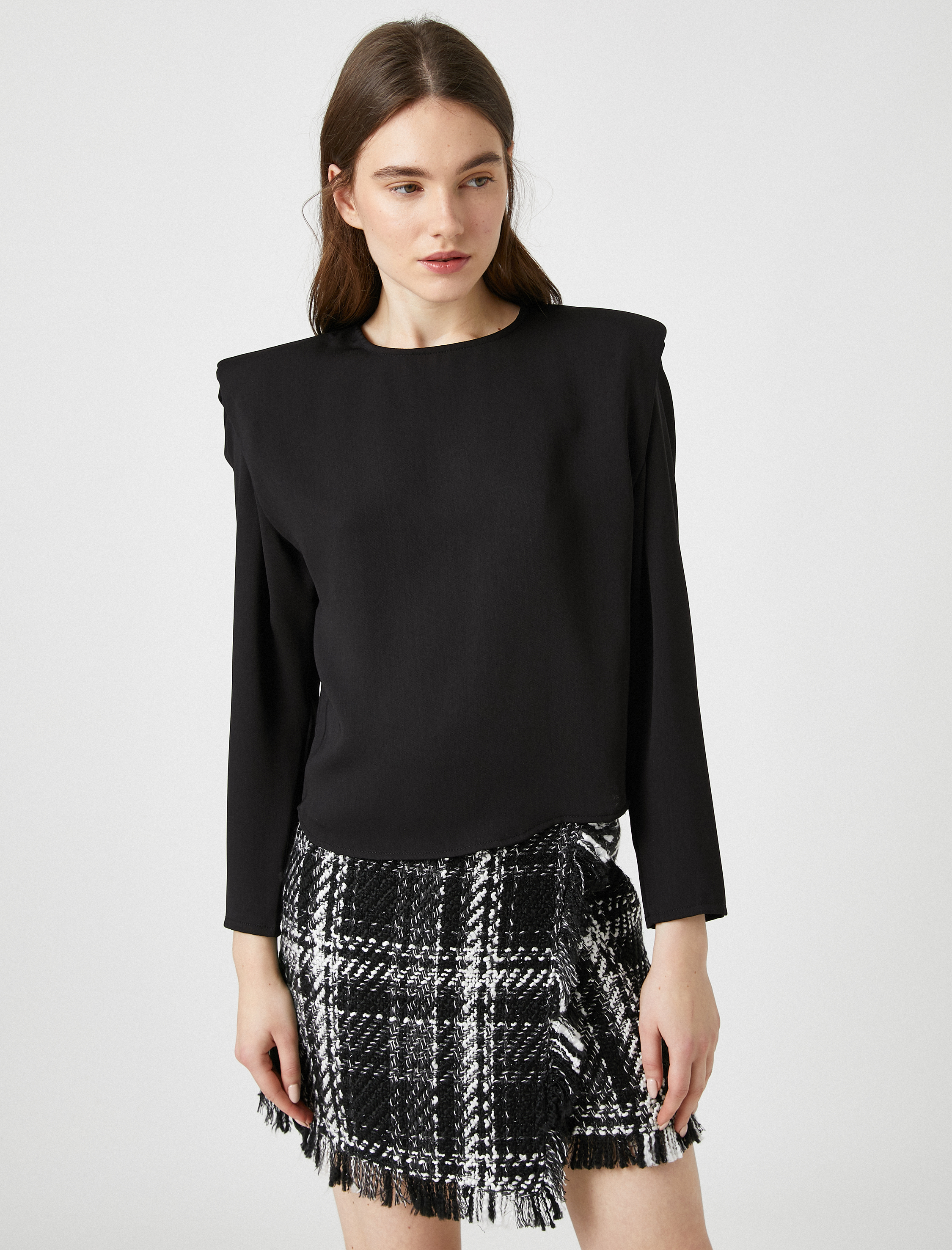   Vatkalı Uzun Kollu Bluz