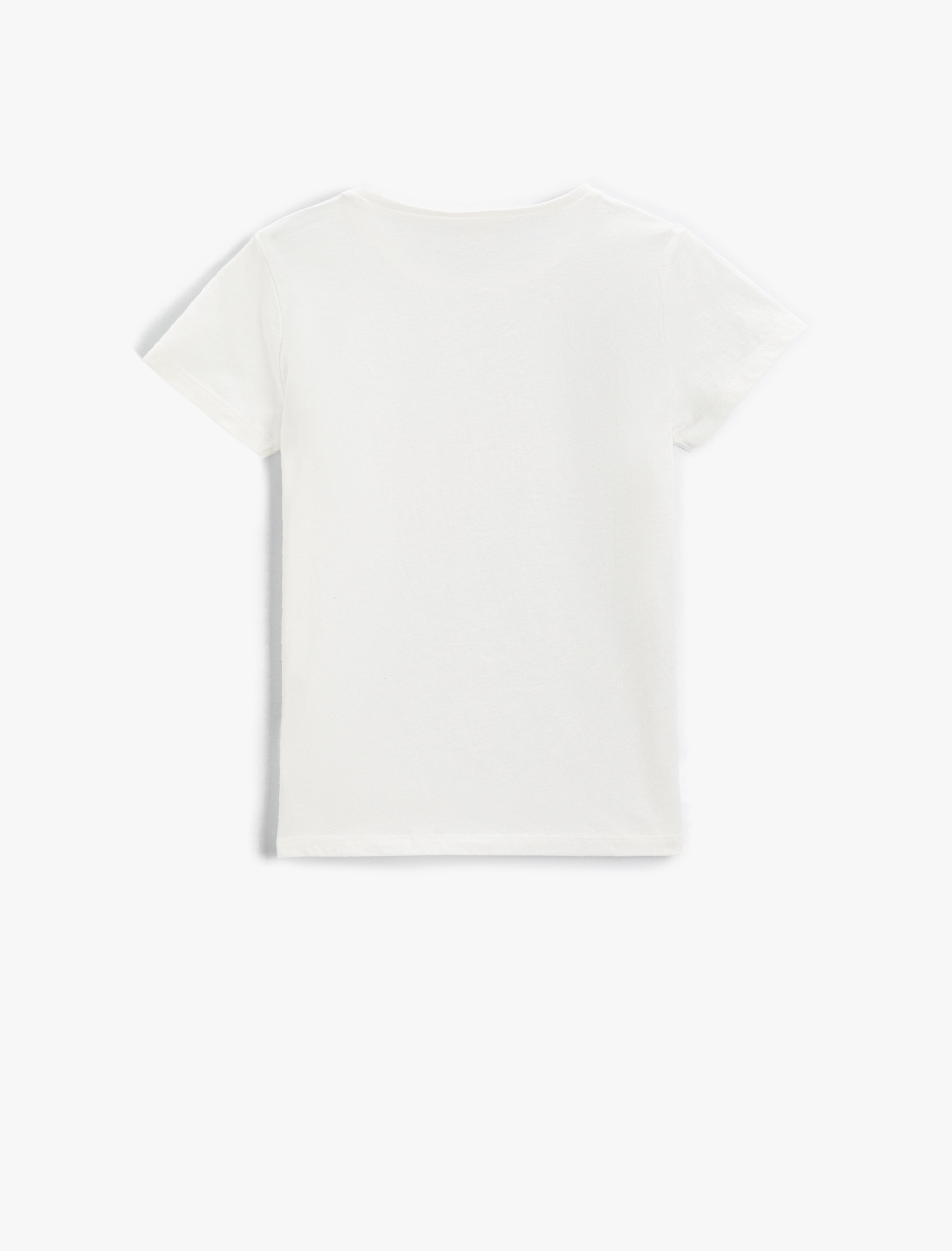  Kız Çocuk Unicorn Payetli Kısa Kollu Tişört Pamuklu