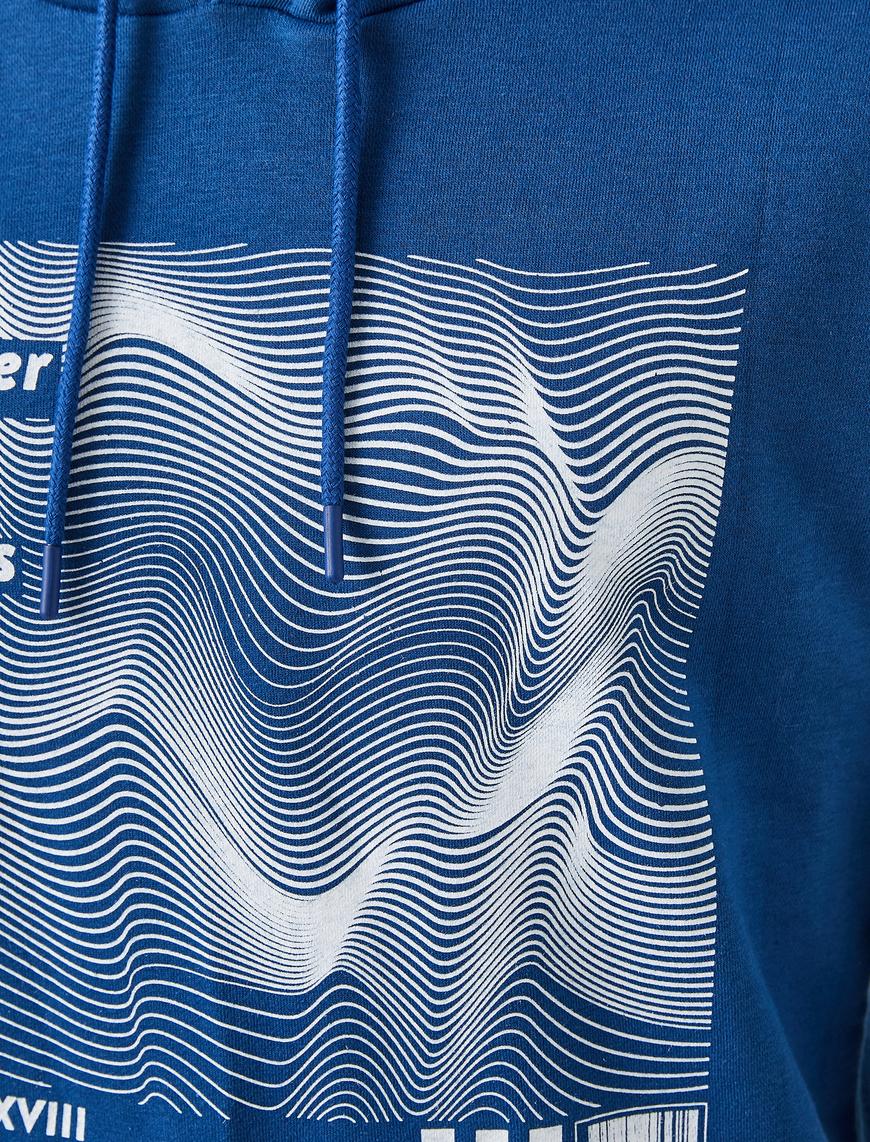   Baskılı Kapüşonlu Sweatshirt
