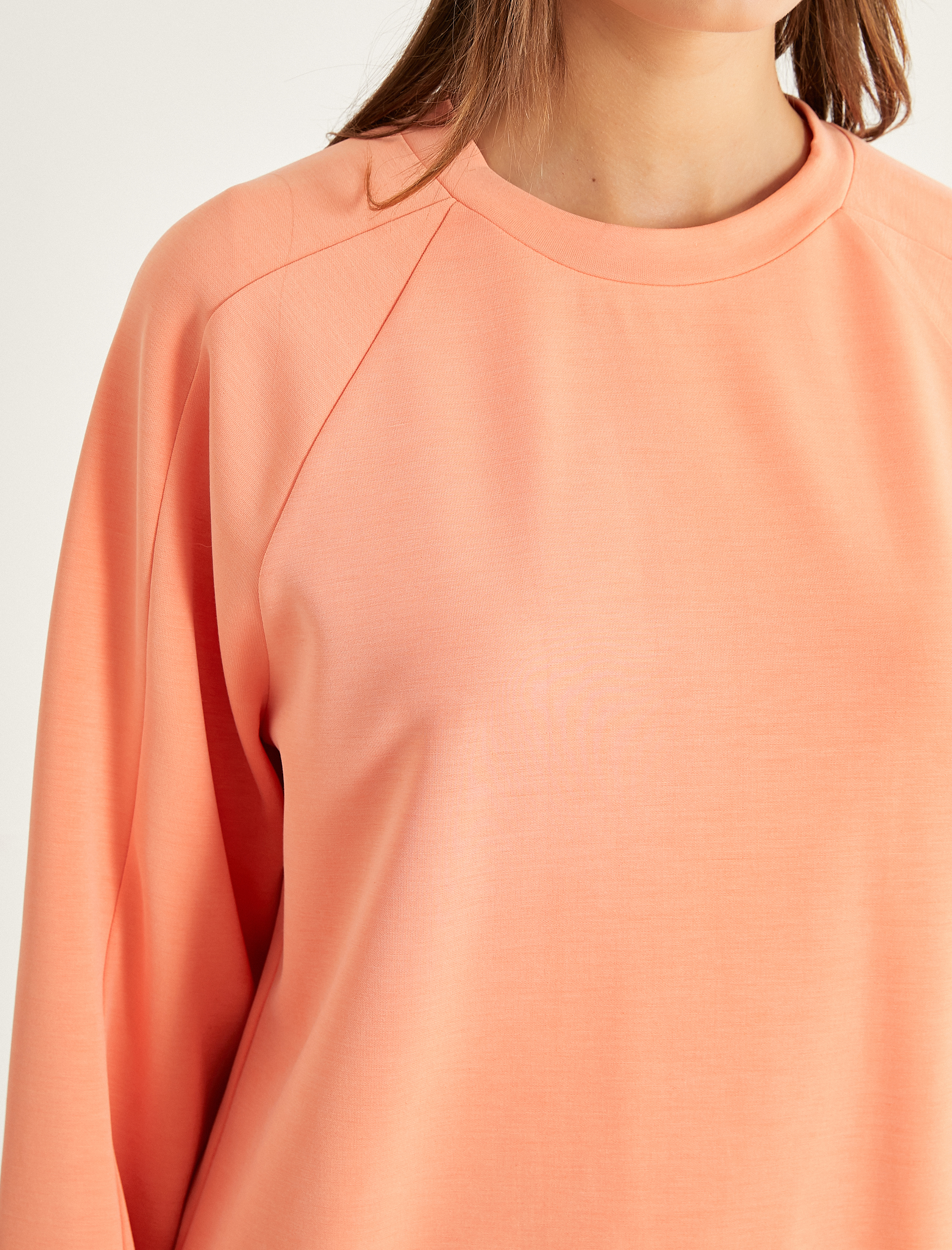   Bisiklet Yaka Uzun Kollu Pijama Üstü