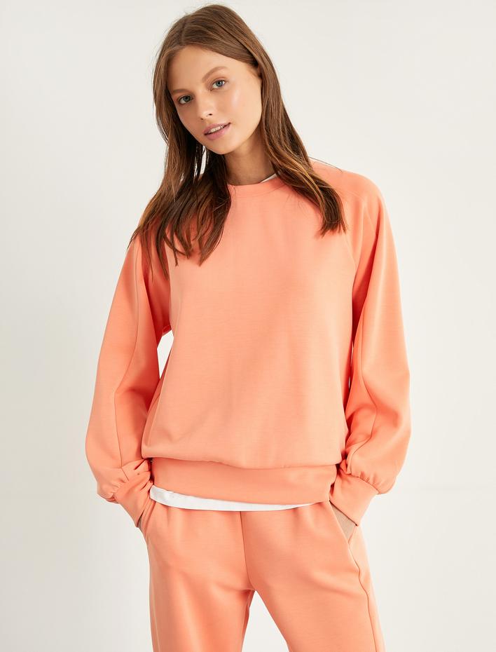  Bisiklet Yaka Uzun Kollu Pijama Üstü