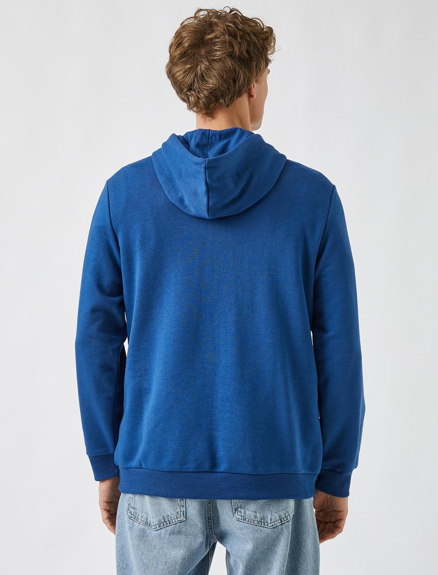   Baskılı Kapüşonlu Sweatshirt