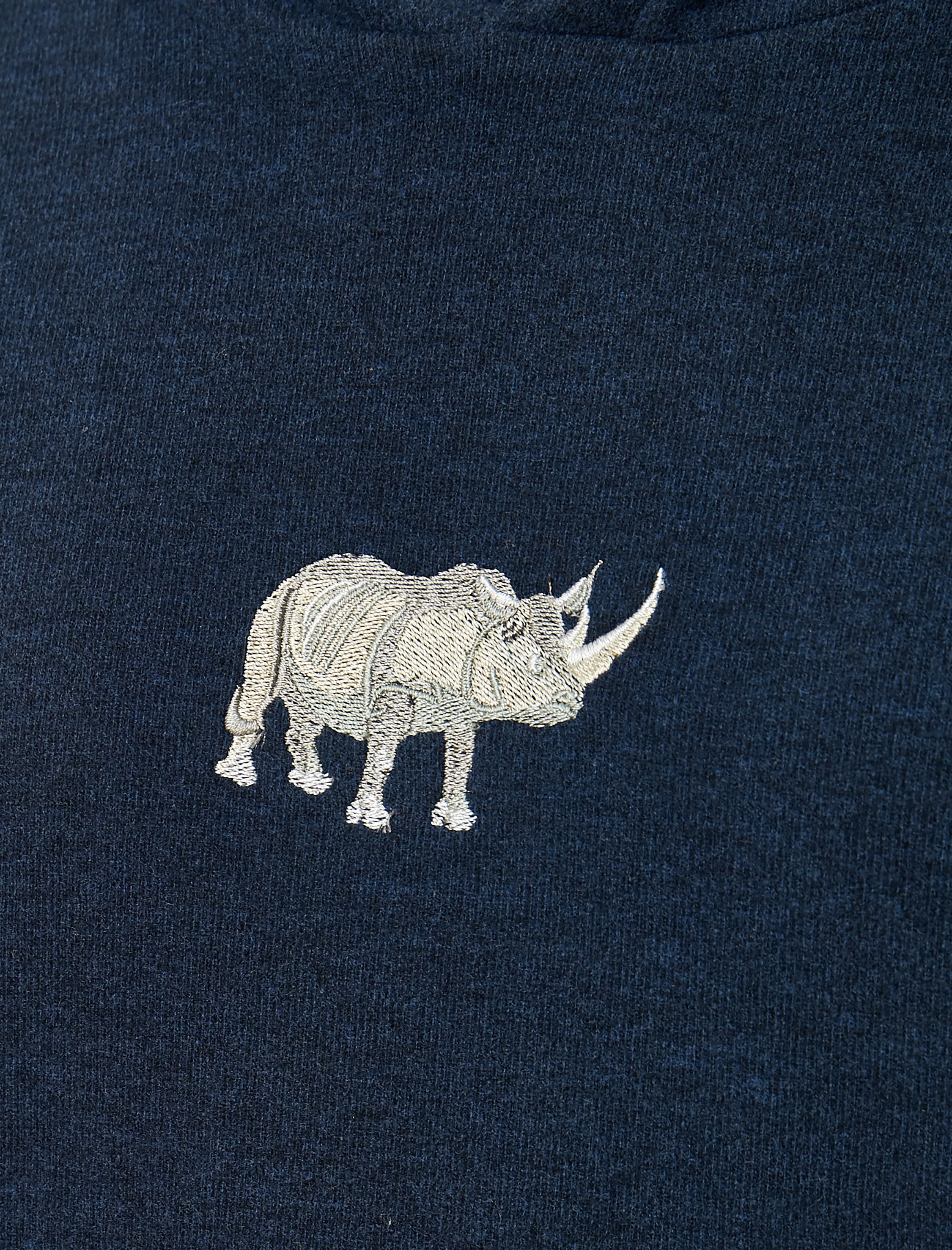   Gergedan İşlemeli Kapşonlu Sweatshirt